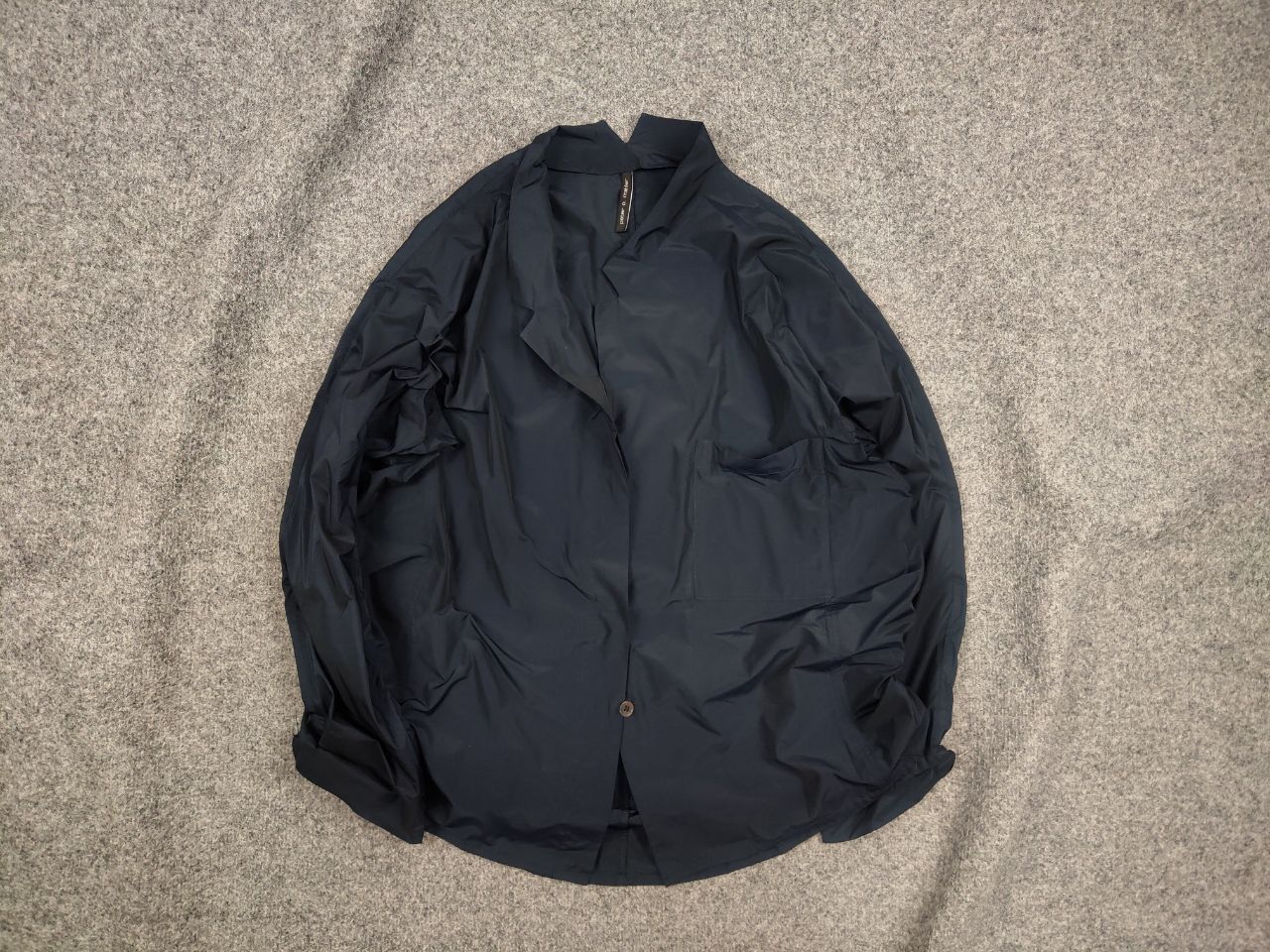 Vintage Peter O. Mahler Designer Asymmetrical Navy Jacket Minimalist Size L / US 10 / IT 46 - 1 Thumbnail