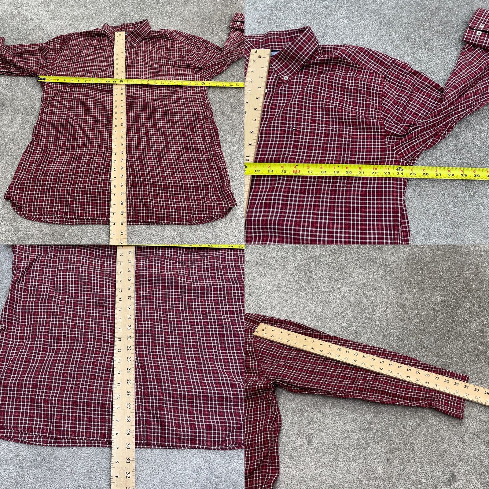 Tommy Hilfiger Tommy Hilfiger Flannel Shirt Mens XL Red Plaid Long Sleeve Button Down Casual Size US XL / EU 56 / 4 - 8 Thumbnail