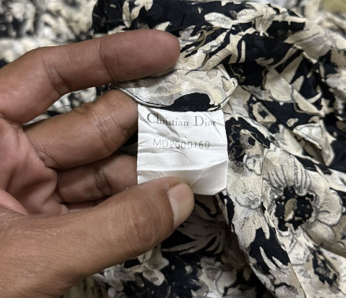 Christian Dior Monsieur Christian Dior black and white floral blouse Vintage Size M / US 6-8 / IT 42-44 - 11 Thumbnail