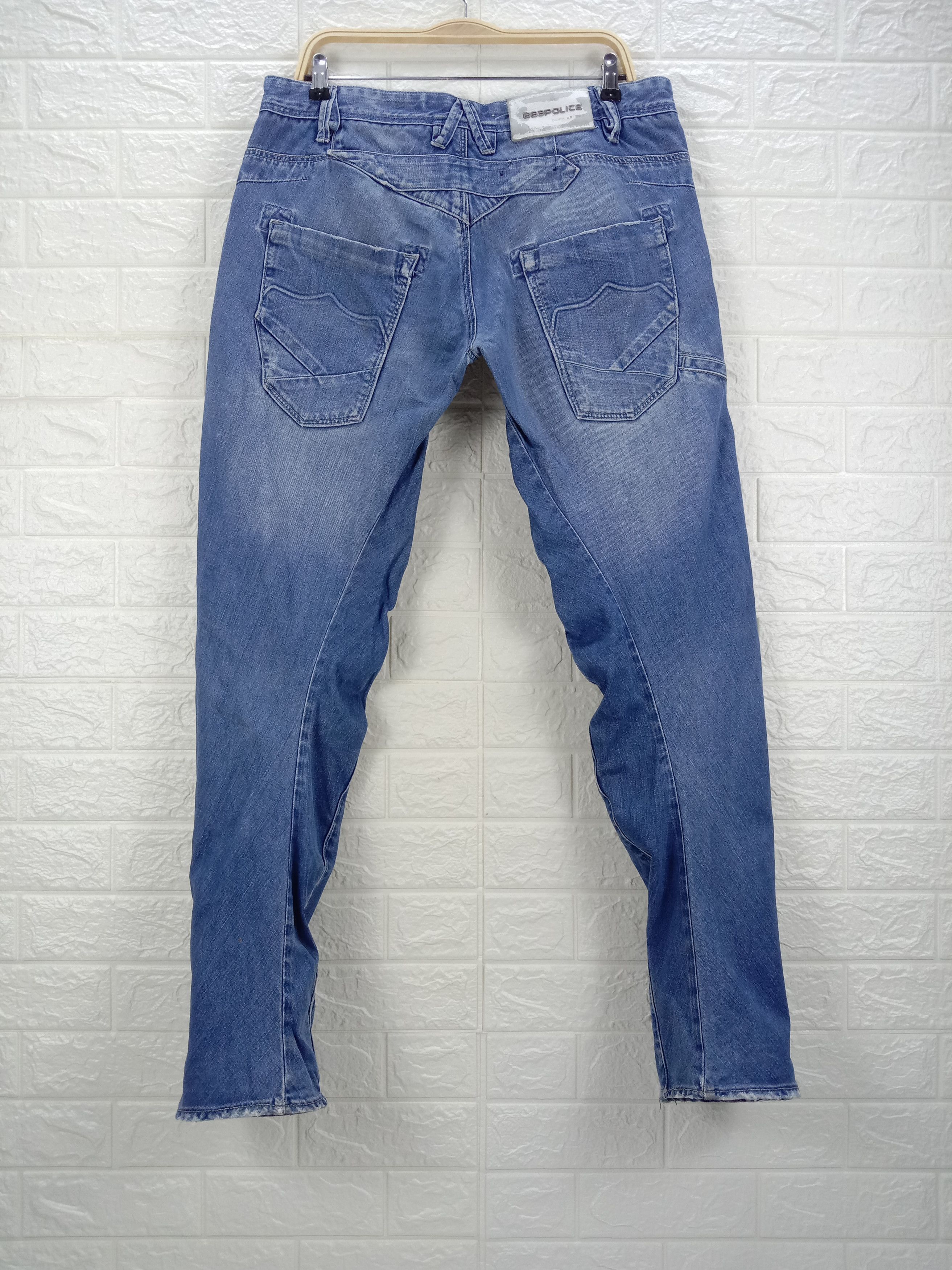 Japanese Brand Vintage Police Multi Pocket Blue Wash Jeans Size US 34 / EU 50 - 5 Thumbnail