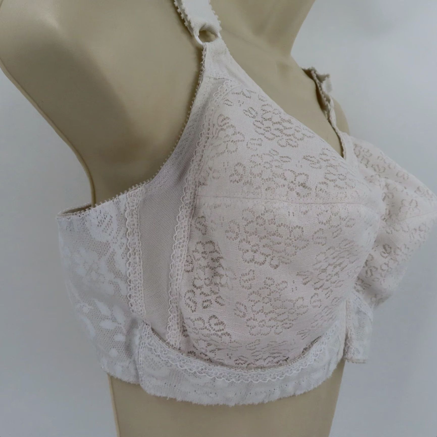Vintage Playtex 38D 18 Hour Sensational Support Wirefree Bra 0027 White Women Unlined T-Shirt Cup D Size ONE SIZE - 2 Thumbnail