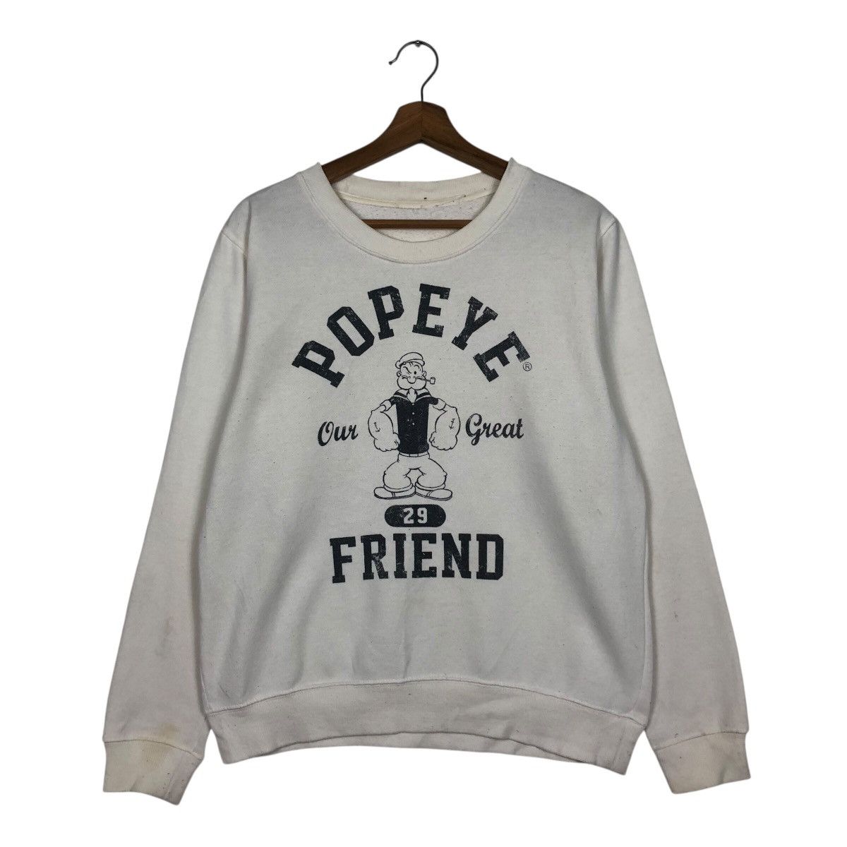 📌Vintage Sweatshirt Popeye Big Logo Cartoon Deisgn