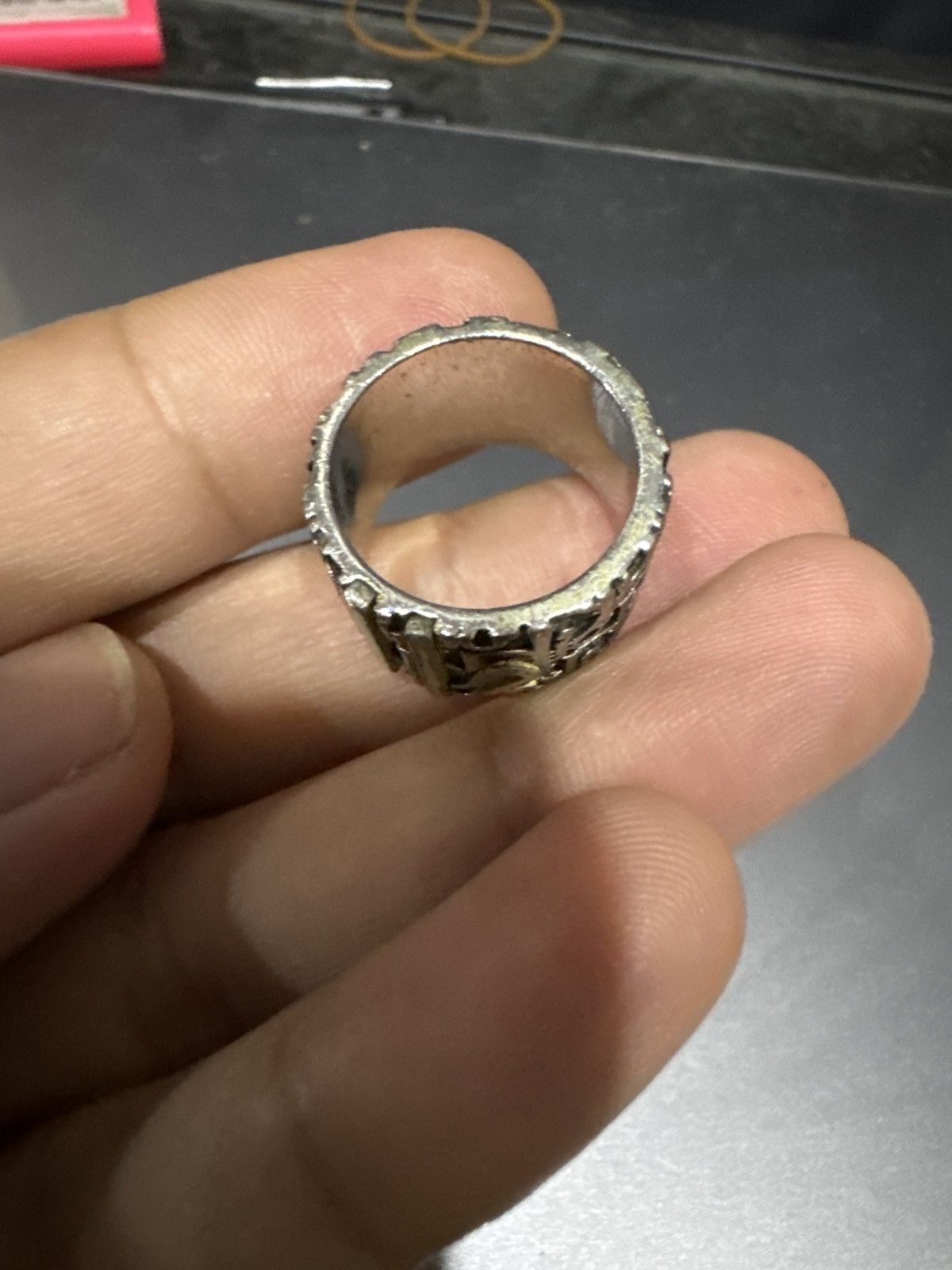 Dior CHRISTIAN DIOR MONOGRAM ENAMEL RING SIZE 6 Size ONE SIZE - 8 Thumbnail