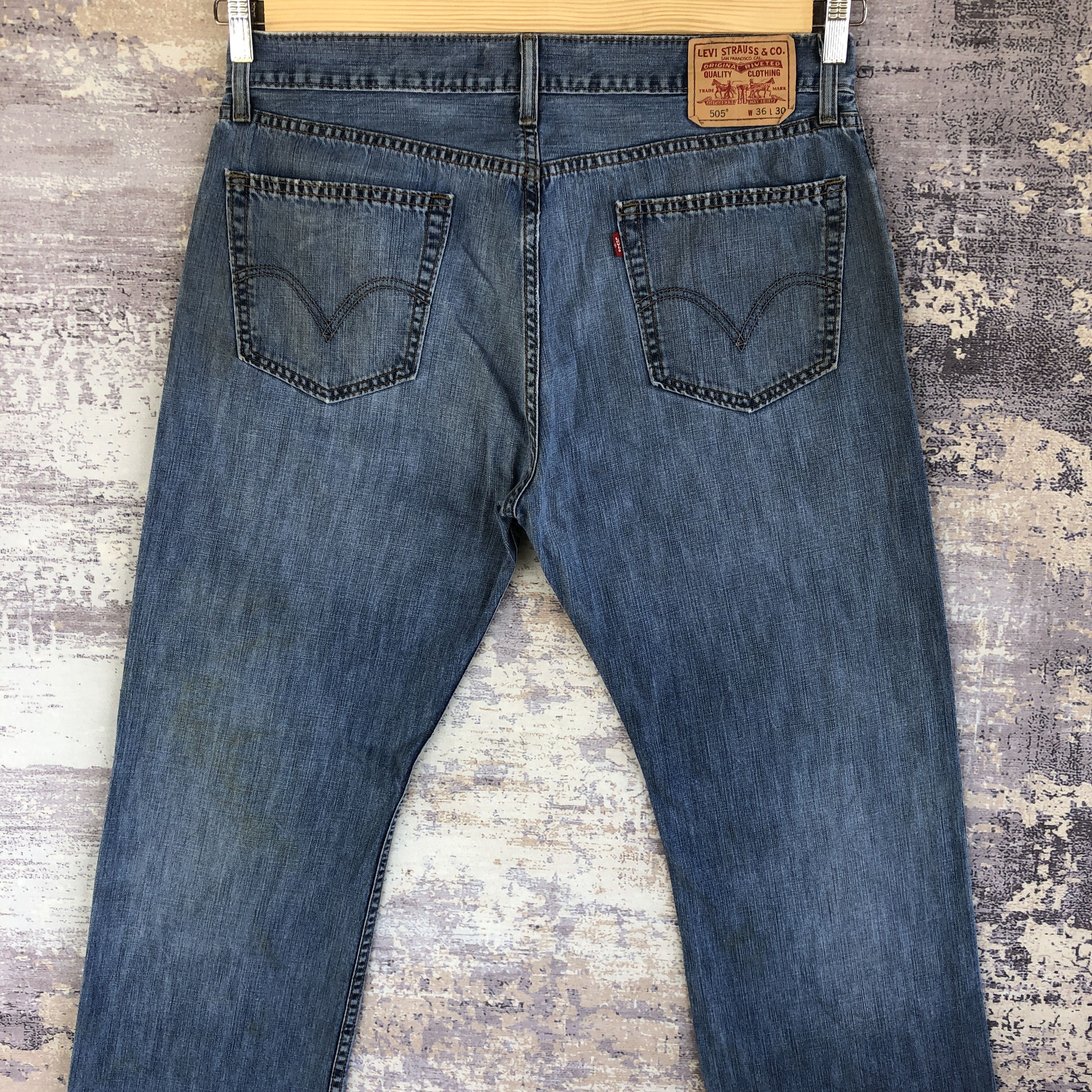 Levi's Vintage Dirty Levis Jeans Levi's 505 Faded Wash Denim Size US 36 / EU 52 - 4 Thumbnail