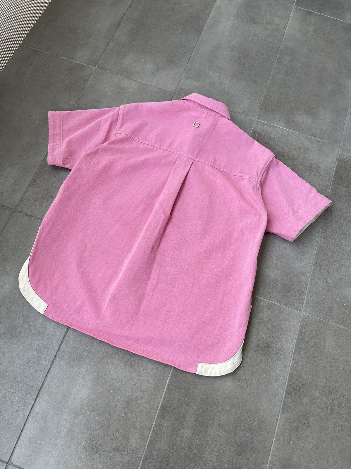 Wooyoungmi !DS! SS23 Wooyoungmi Pink Short Sleeve Boxy Shirt Size US M / EU 48-50 / 2 - 14 Thumbnail