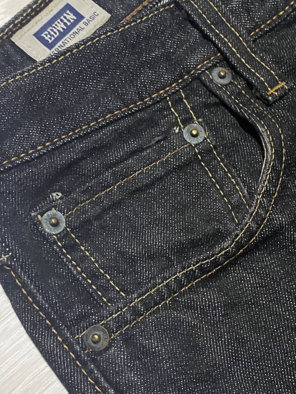 Edwin Japanese Edwin 403 Denim Distressed Loose Jeans Size US 34 / EU 50 - 12 Thumbnail