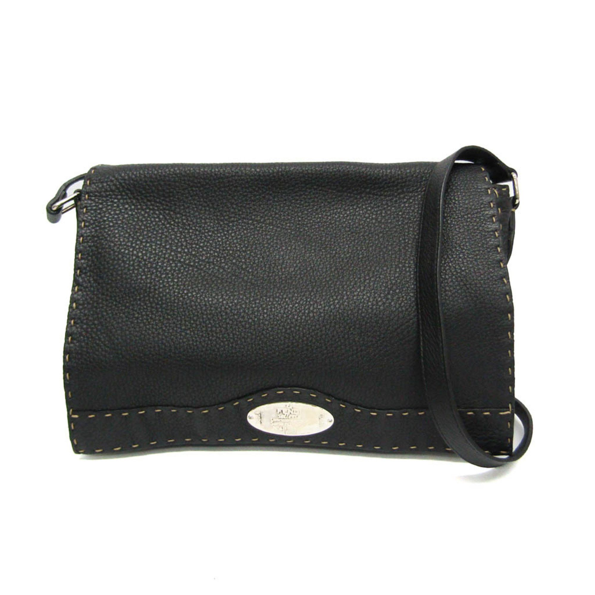 Fendi Fendi Selleria 8BT116 Women's Leather Messenger Bag,Shoulder Bag Black Size ONE SIZE - 1 Thumbnail