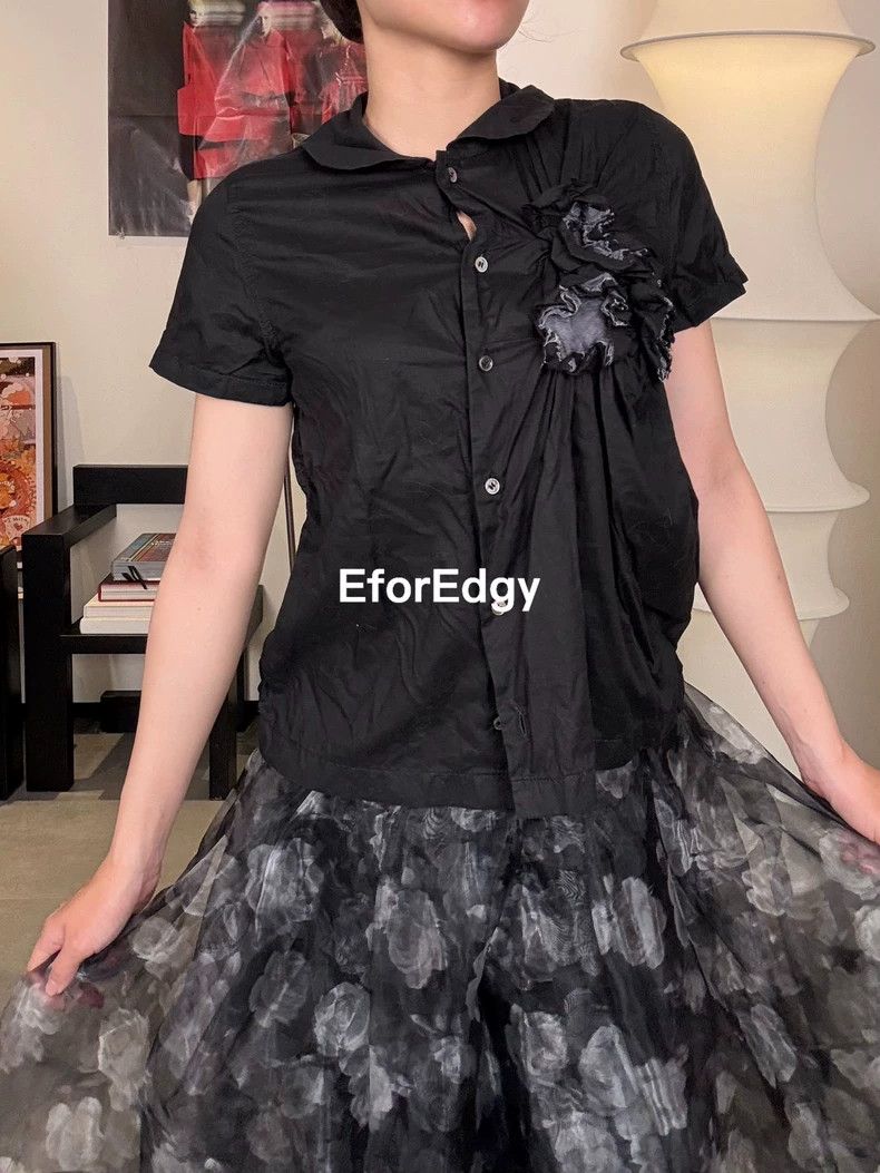 Other Comme Des Garcons Rose Pleated Short Sleeve Shirt Size M / US 6-8 / IT 42-44 - 2 Thumbnail