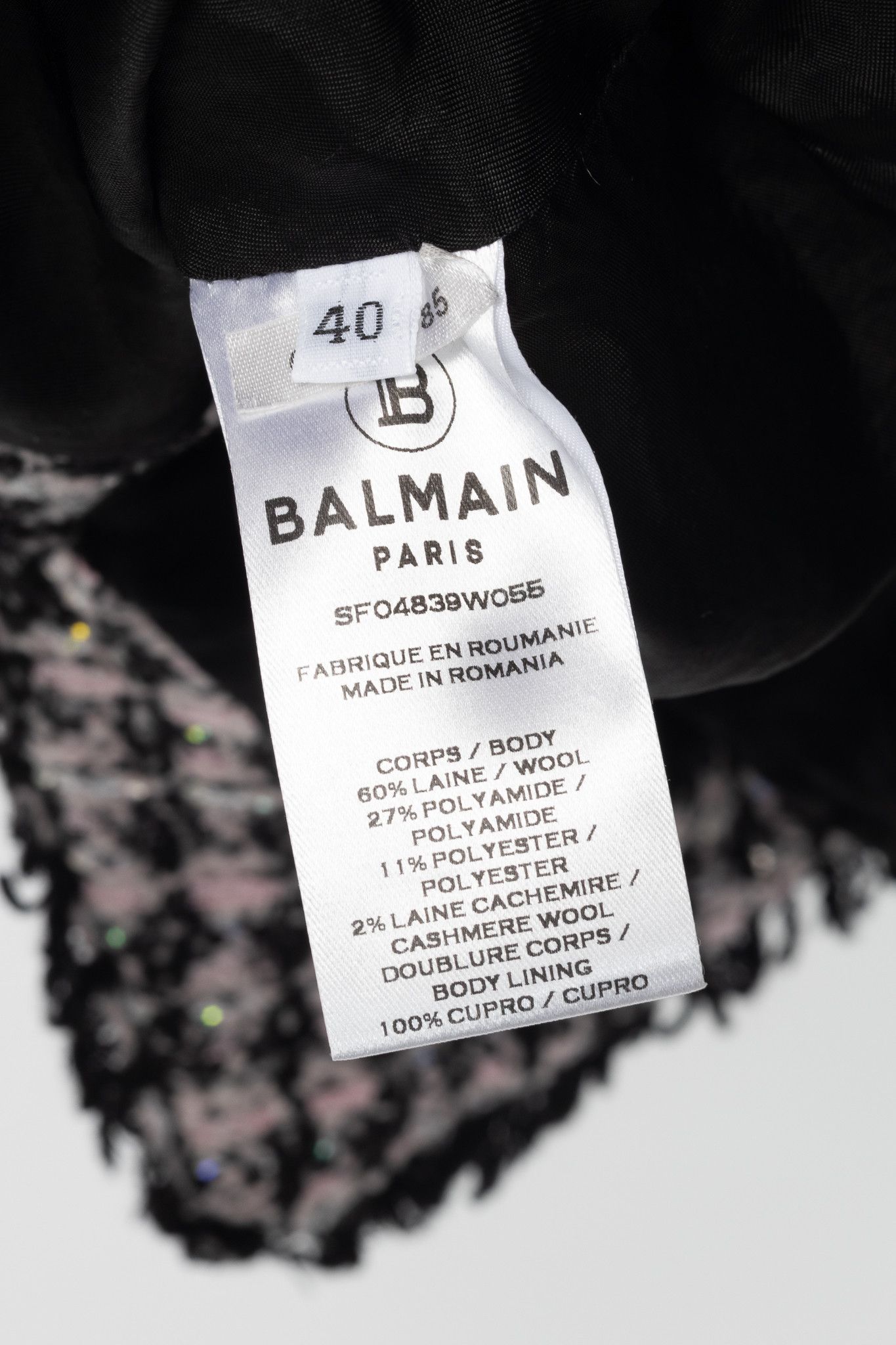 Balmain Balmain Sequin Houndstooth Tweed Wrap Mini Skirt Size 27" / US 4 / IT 40 - 9 Thumbnail