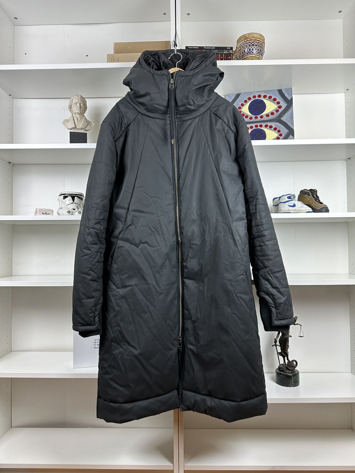 Black heavy padded puffer Army of me coat AW 2016