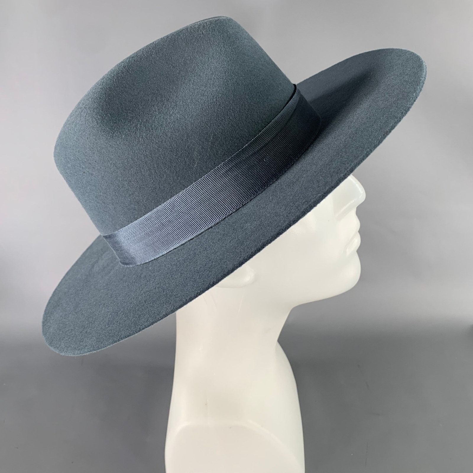 Other HAMPUI HATS Size 61 Grey Blue Felt Hats Size 44 - 2 Thumbnail