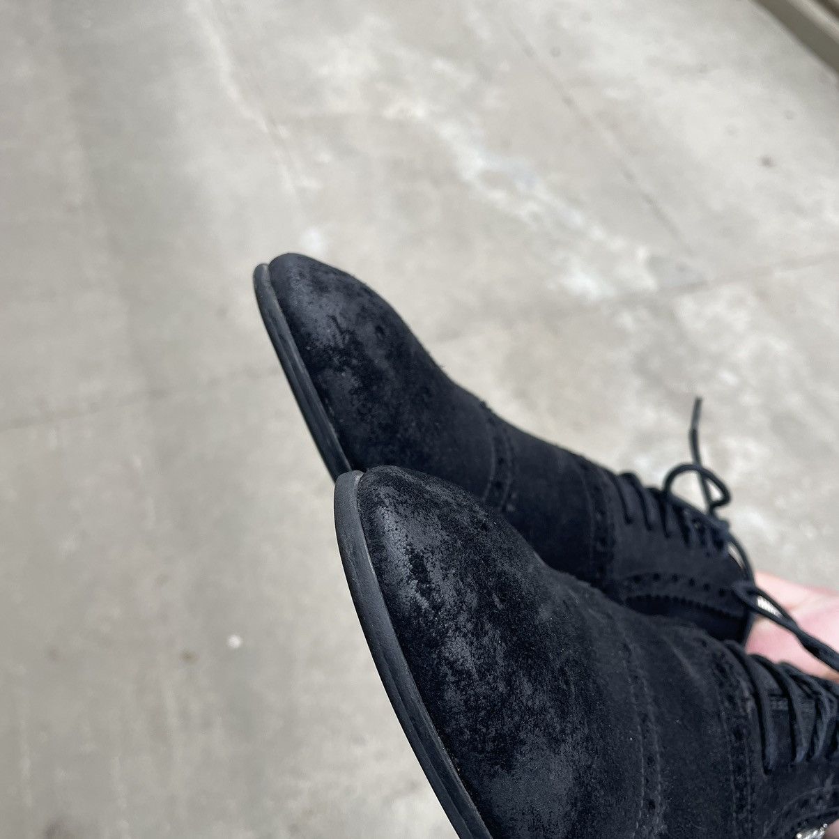 Gucci GUCCI Oxford Brogues Metal Logo Black Suede Size US 9 / EU 42 - 15 Thumbnail