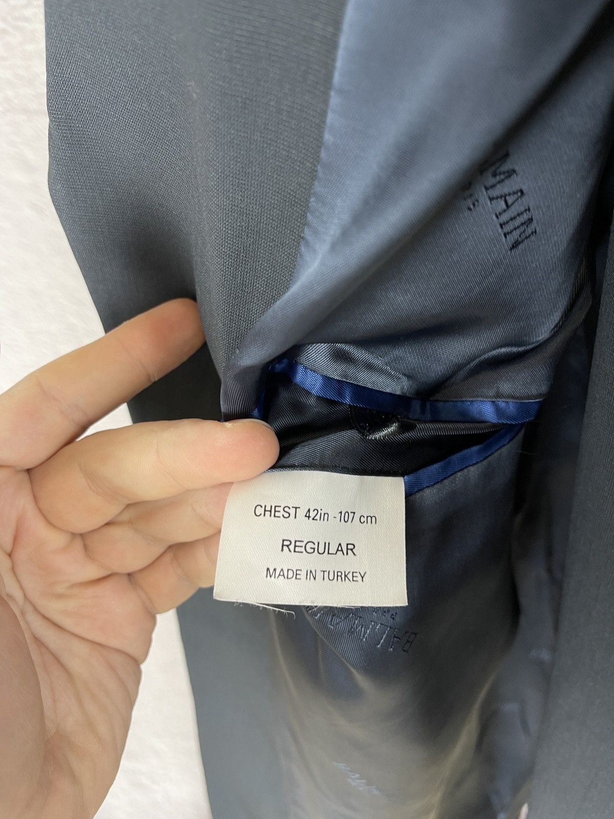 Balmain Balmain Paris Wool Suit Grey 3 Button Single Breasted 2 Pcs Size 42R - 15 Thumbnail