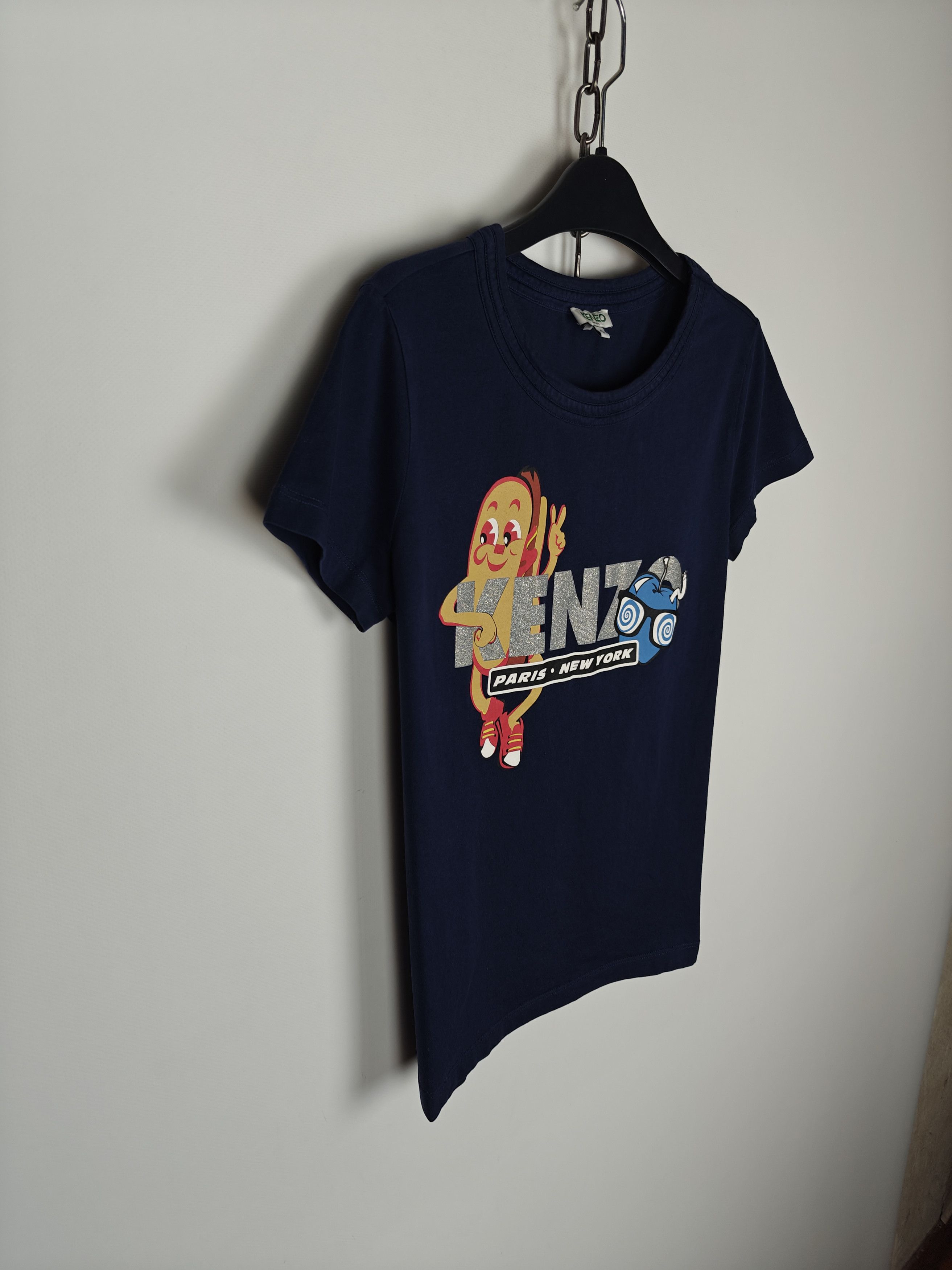 Kenzo Kenzo Paris T-Shirt Crewneck Hot Dog Logo Navy size M Size S / US 4 / IT 40 - 4 Thumbnail