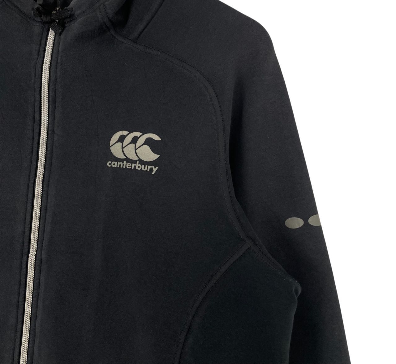 Canterbury of New Zealand Classic Canterbury Black Full Zip Hoodie Athletic Jacket Size US L / EU 52-54 / 3 - 5 Thumbnail