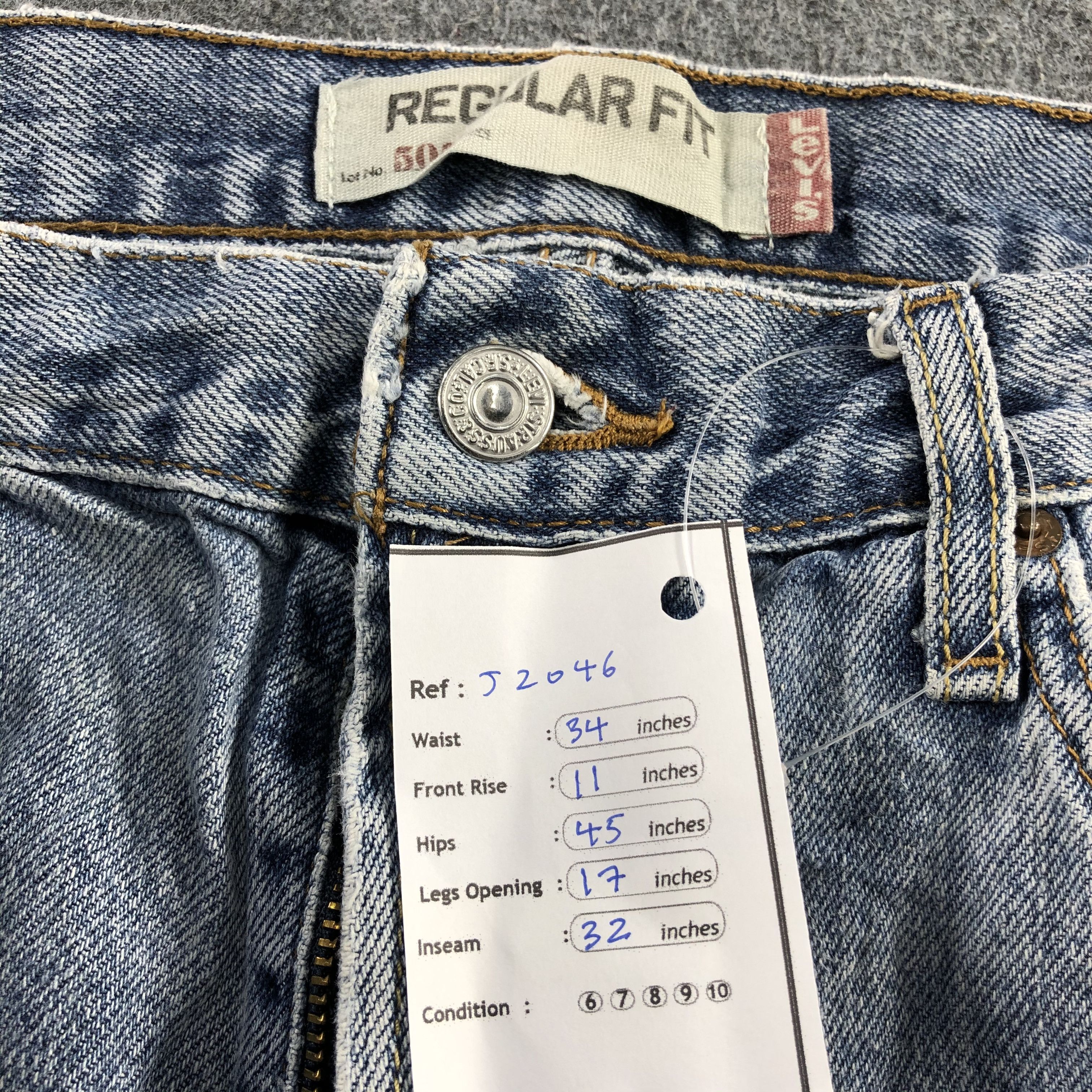 Levi's Vintage Light Wash Levis 505 Jeans-J2046 Size US 34 / EU 50 - 15 Thumbnail