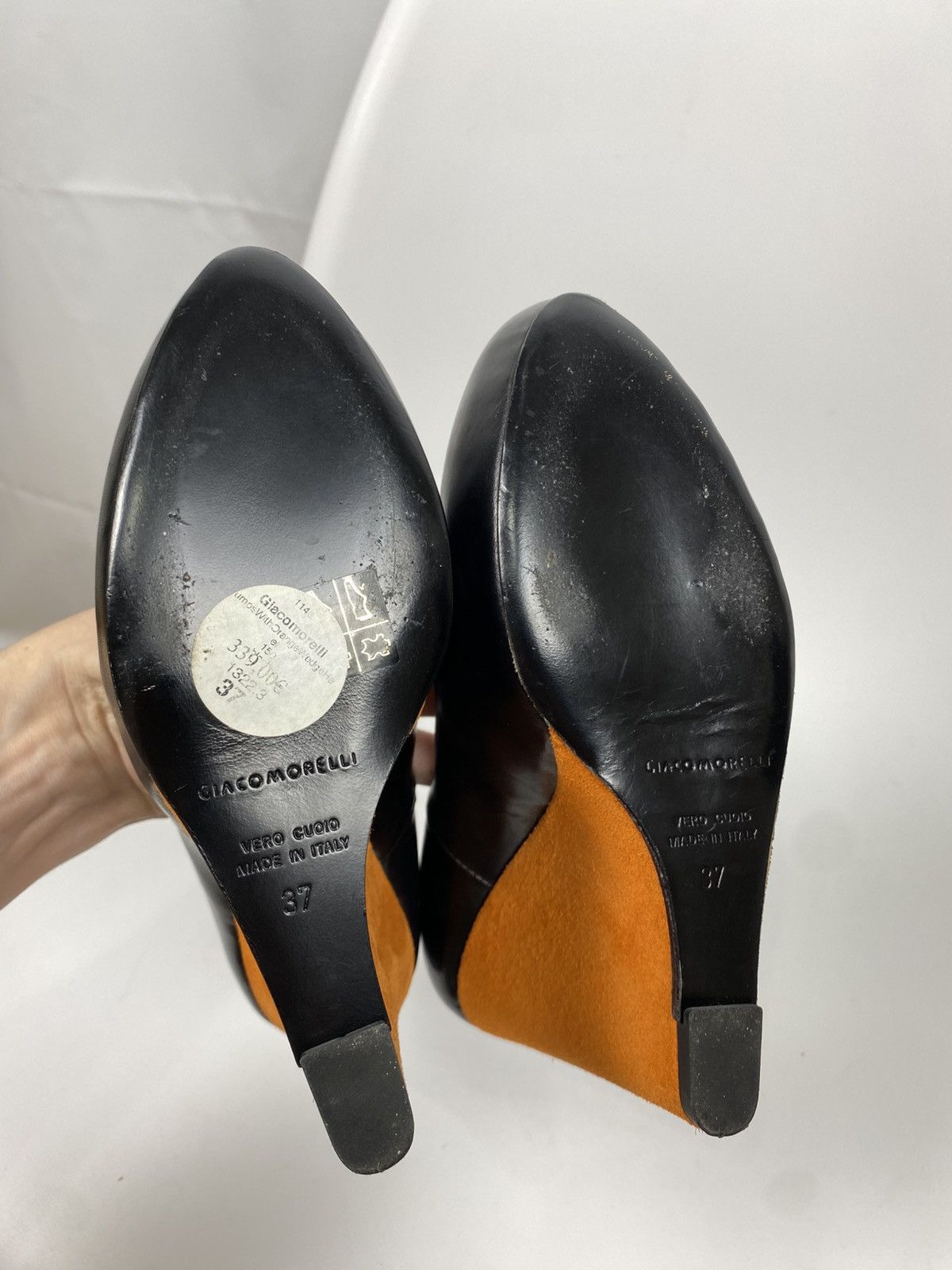 Other Giacomorelli Genuine Leather and Suede Wedges Heels size 37 Size US 7 / IT 37 - 7 Thumbnail