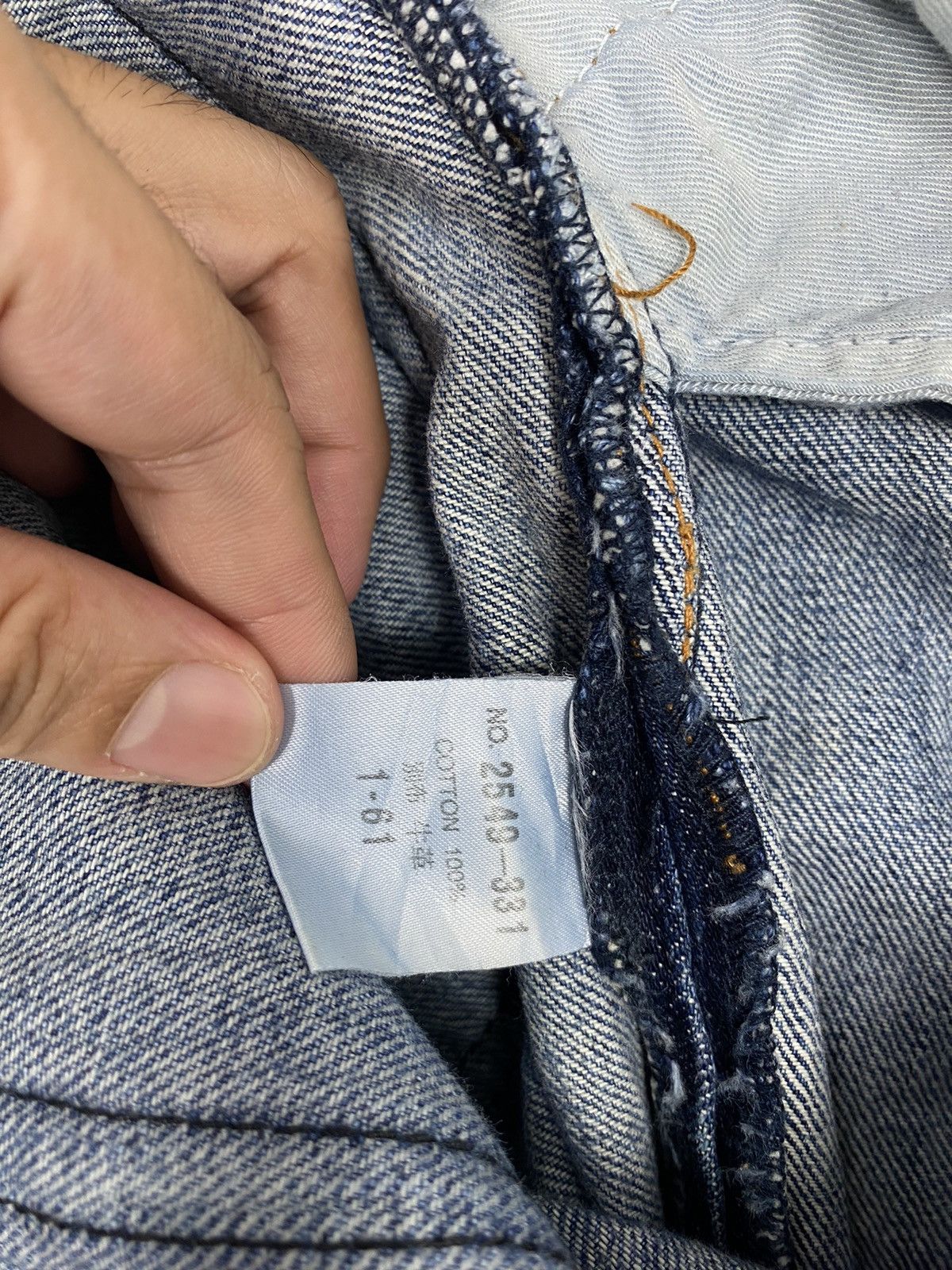 Mossimo Rare‼️ Mossimo Distressed Jeans Cross Logo Size US 31 - 11 Thumbnail