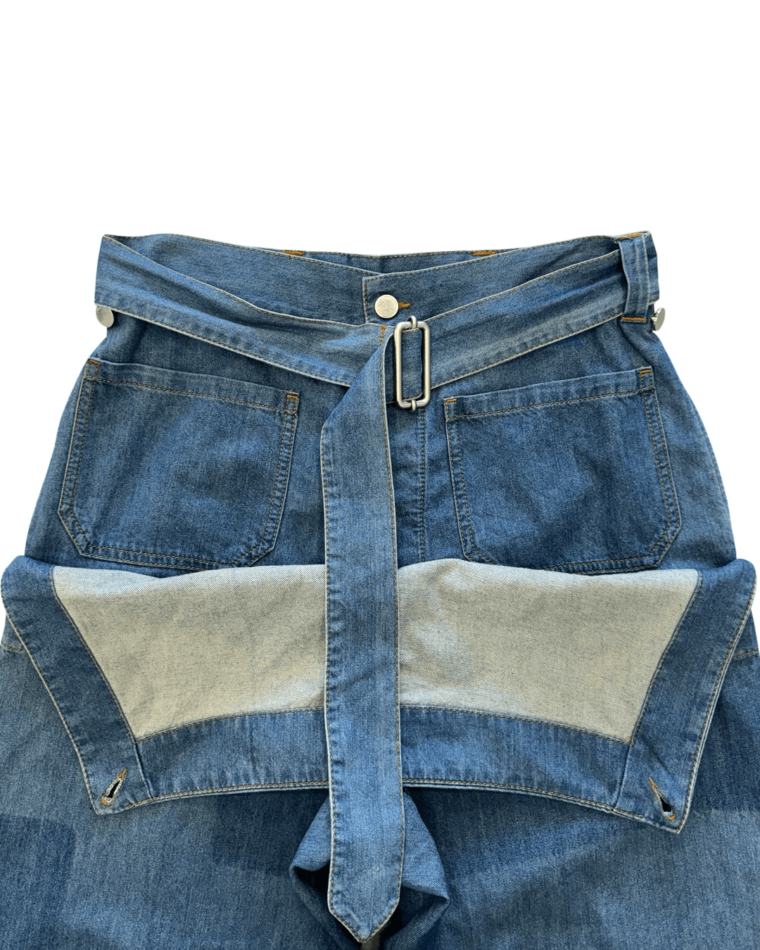 JW Anderson JW Anderson Belted Detail Mid Blue Denim Pants Size US 31 - 6 Thumbnail