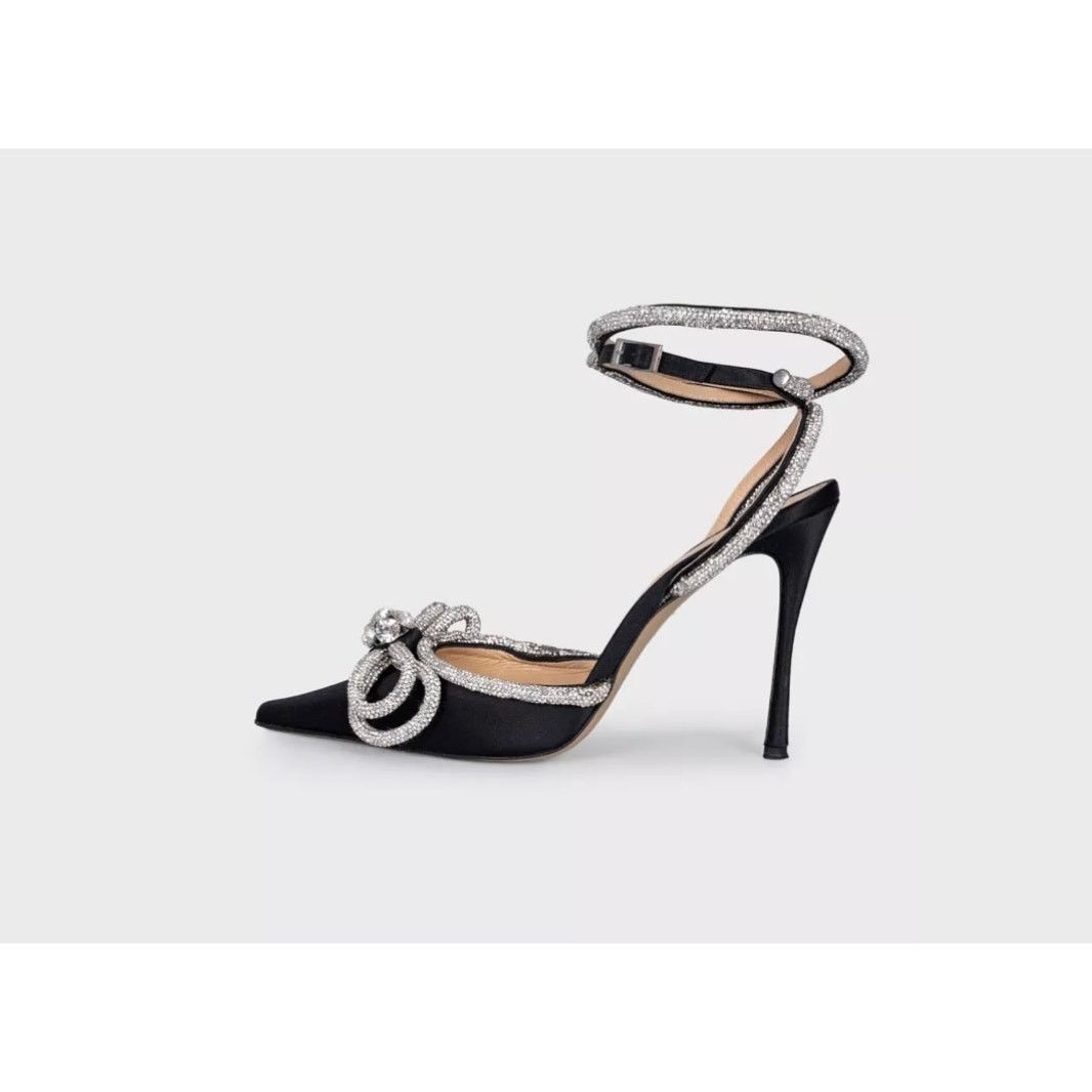 MACH & MACH Mach & Mach Black Rhinestone Slingbacks - EU 39 Size US 8 / IT 38 - 1 Thumbnail