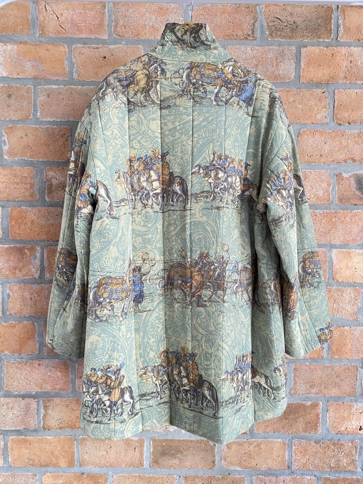 Burberry Burberrys Oversized Green Coat with Classic Print. Size ONE SIZE - 17 Thumbnail