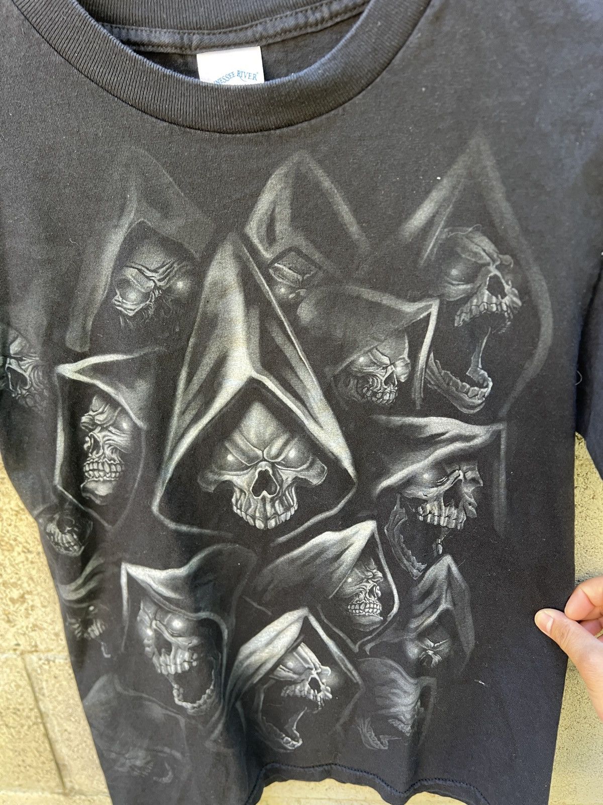 Vintage Y2K Jesse Pinkman Core Grim Reaper Skull Tee Size US M / EU 48-50 / 2 - 4 Thumbnail