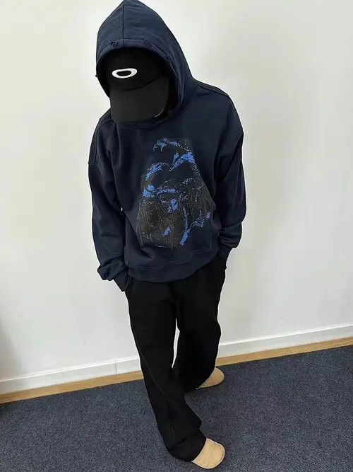 Japanese Brand Hagiwara x Iyo Street Hip Hop Vintage Loose Hoodie Size US XL / EU 56 / 4 - 8 Thumbnail
