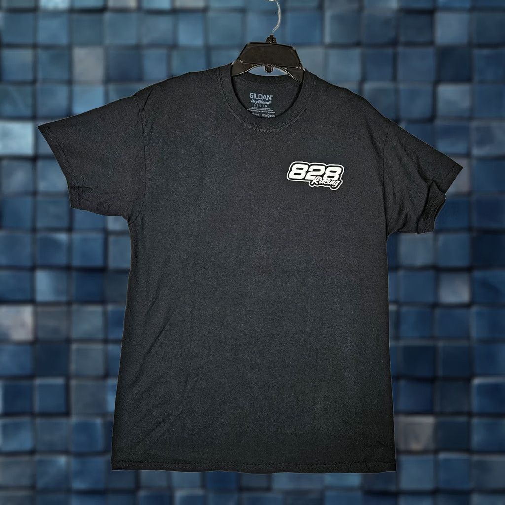 Gildan GILDAN Dry Blend T-Shirt Men’s 828 Racing Graphic Tee Size L Black Short Sleeve Crew Neck Regular Fit Size US L / EU 52-54 / 3 - 1 Thumbnail