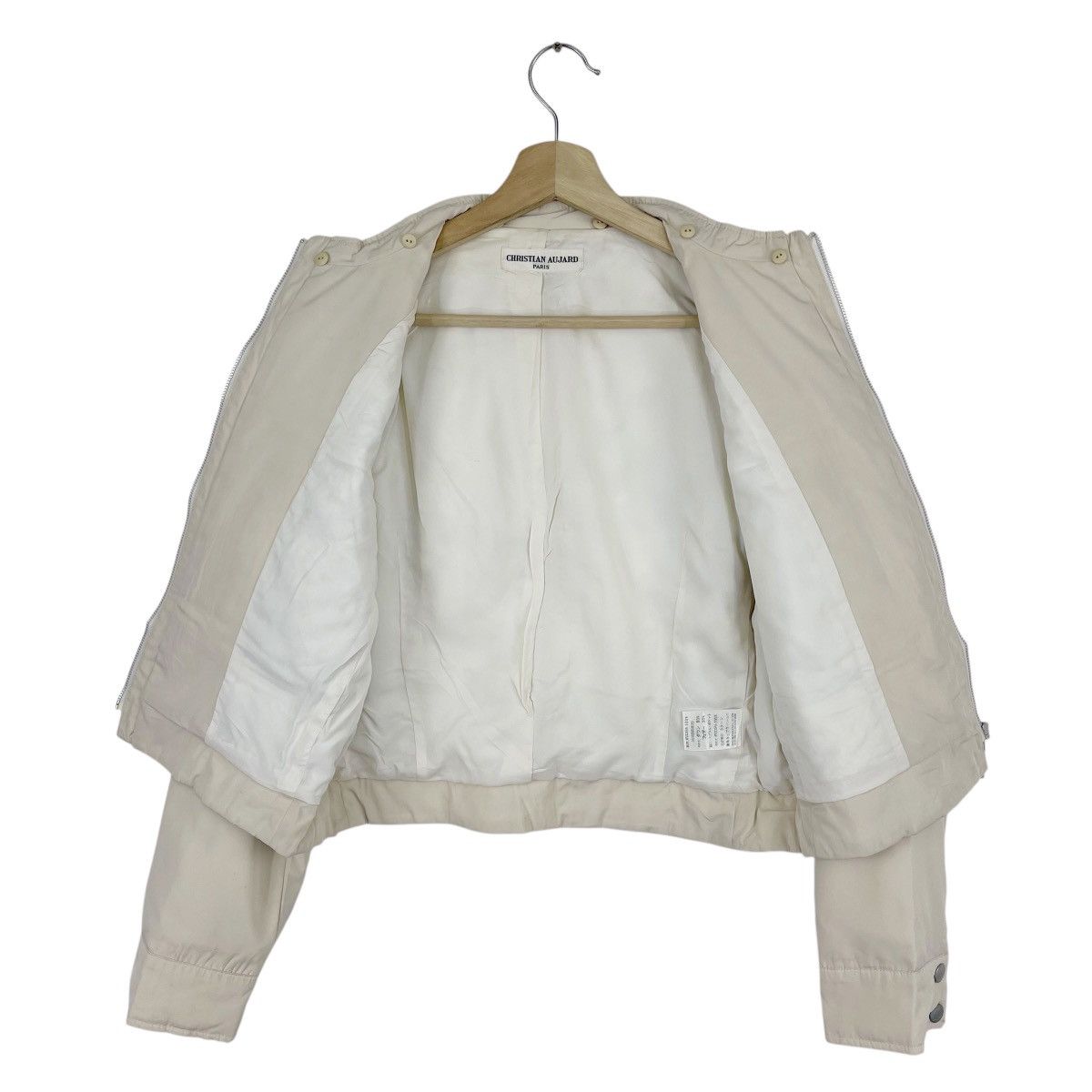 Designer Christian Aujard Paris Cropped Bomber Jacket Size M / US 6-8 / IT 42-44 - 5 Thumbnail