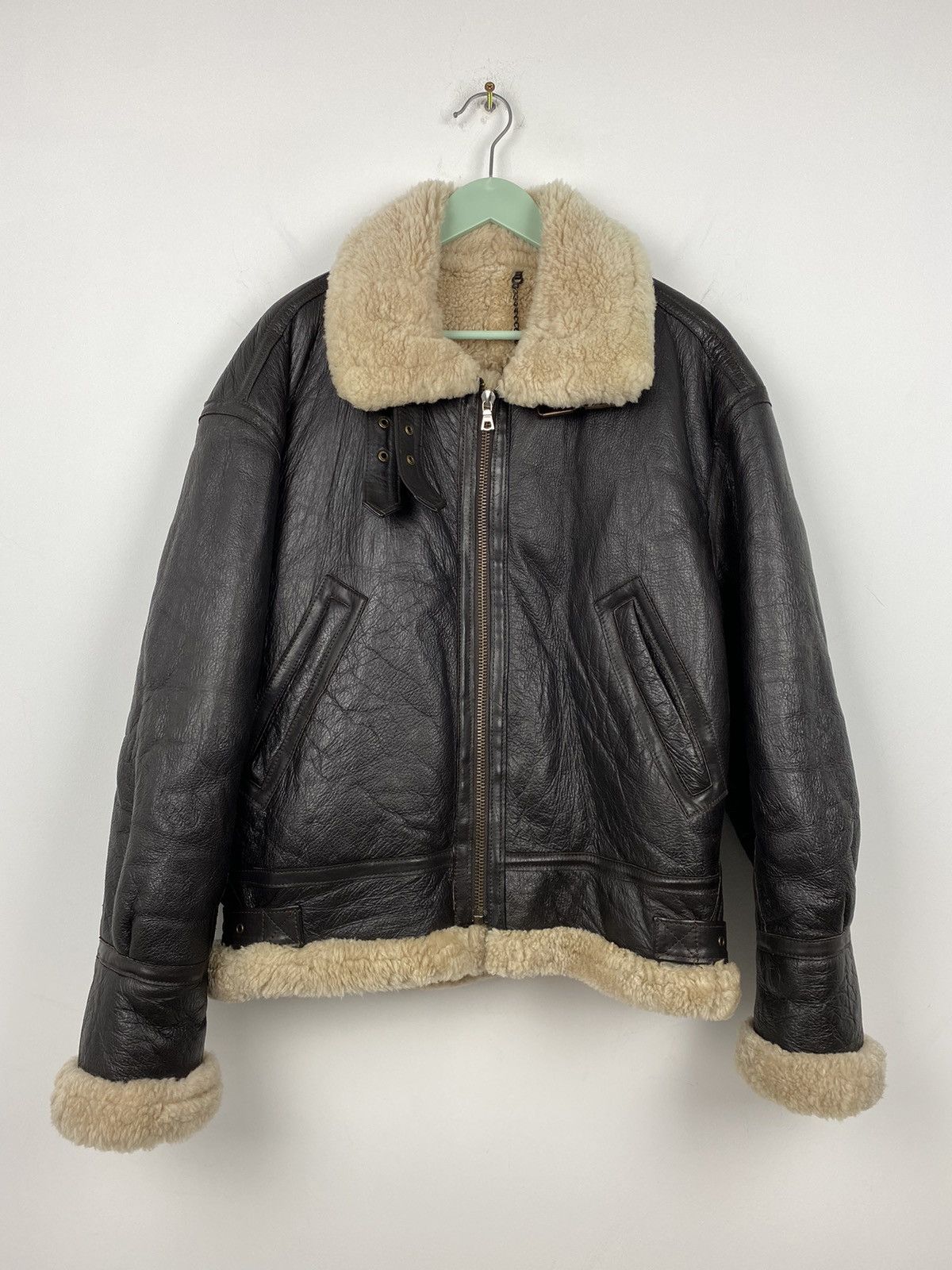 Chevignon Vintage Chevignon Shearling Leather Coat Pilots Avirex Size US M / EU 48-50 / 2 - 1 Thumbnail