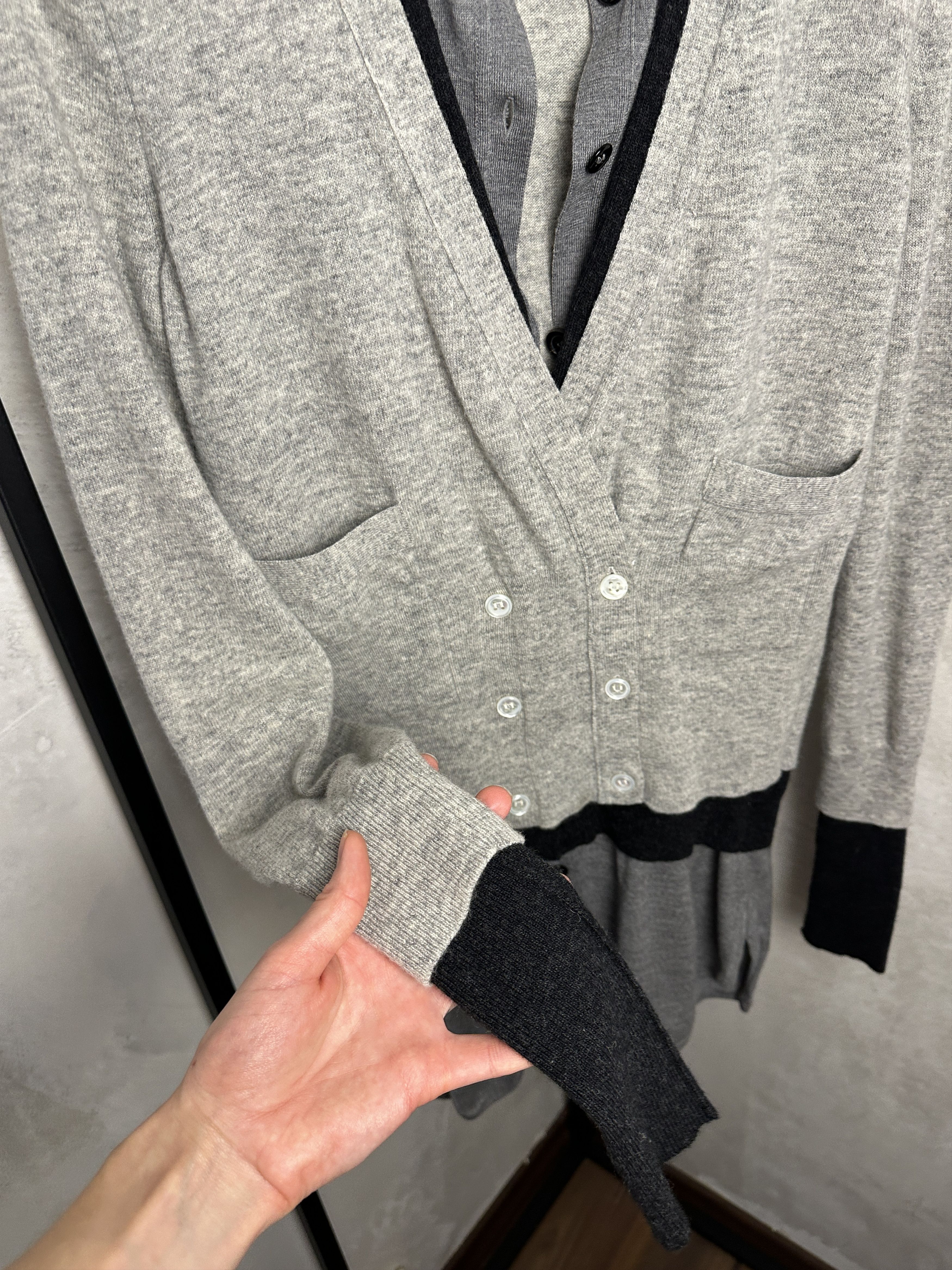 Saint Laurent Paris Yves Saint Laurent Archive FW08 Wool Layered Cardigan Size M / US 6-8 / IT 42-44 - 5 Thumbnail