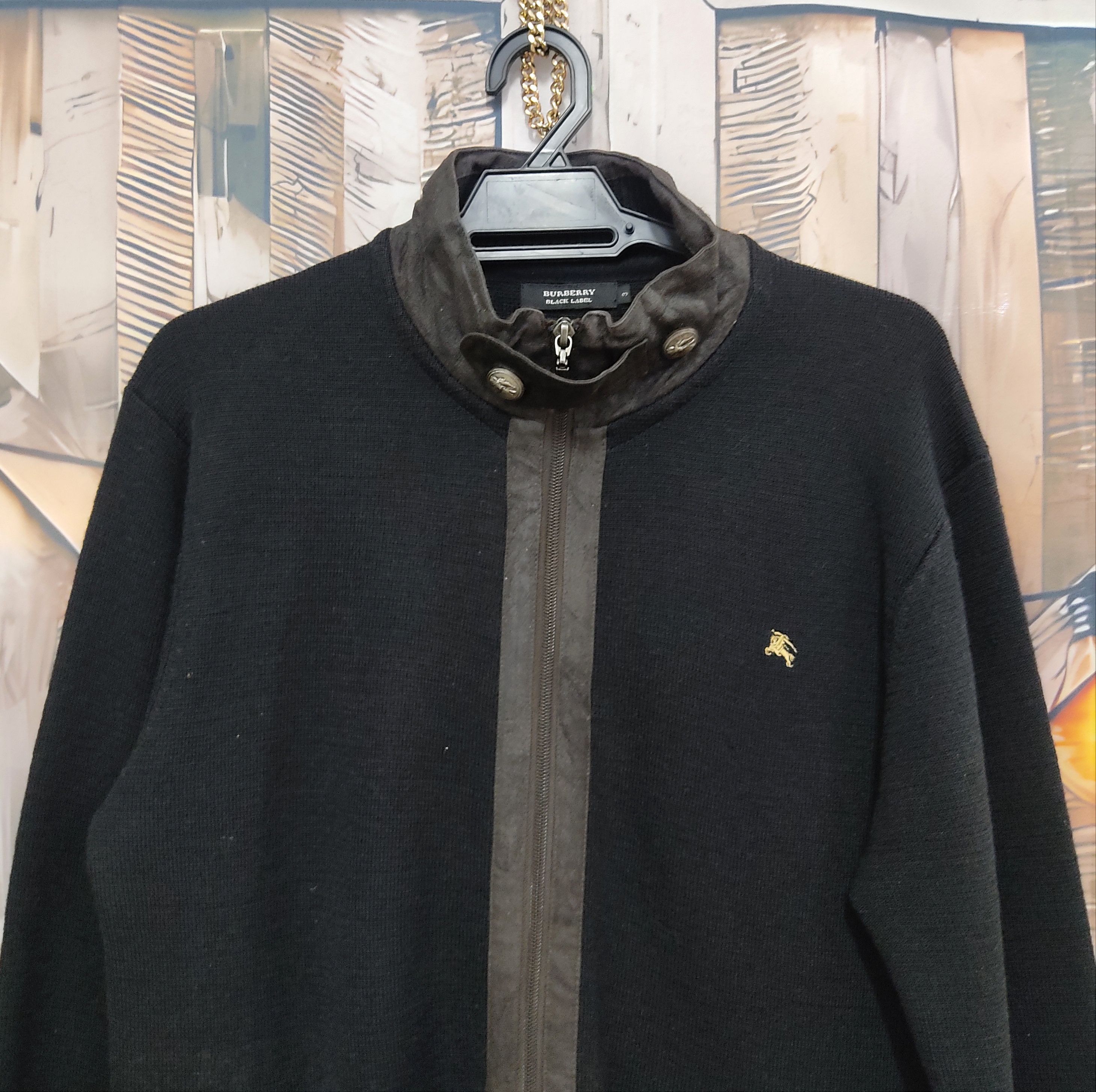 Black Label Burberry Black Label Wool Knitted Zipper Jacket Size US M / EU 48-50 / 2 - 2 Thumbnail