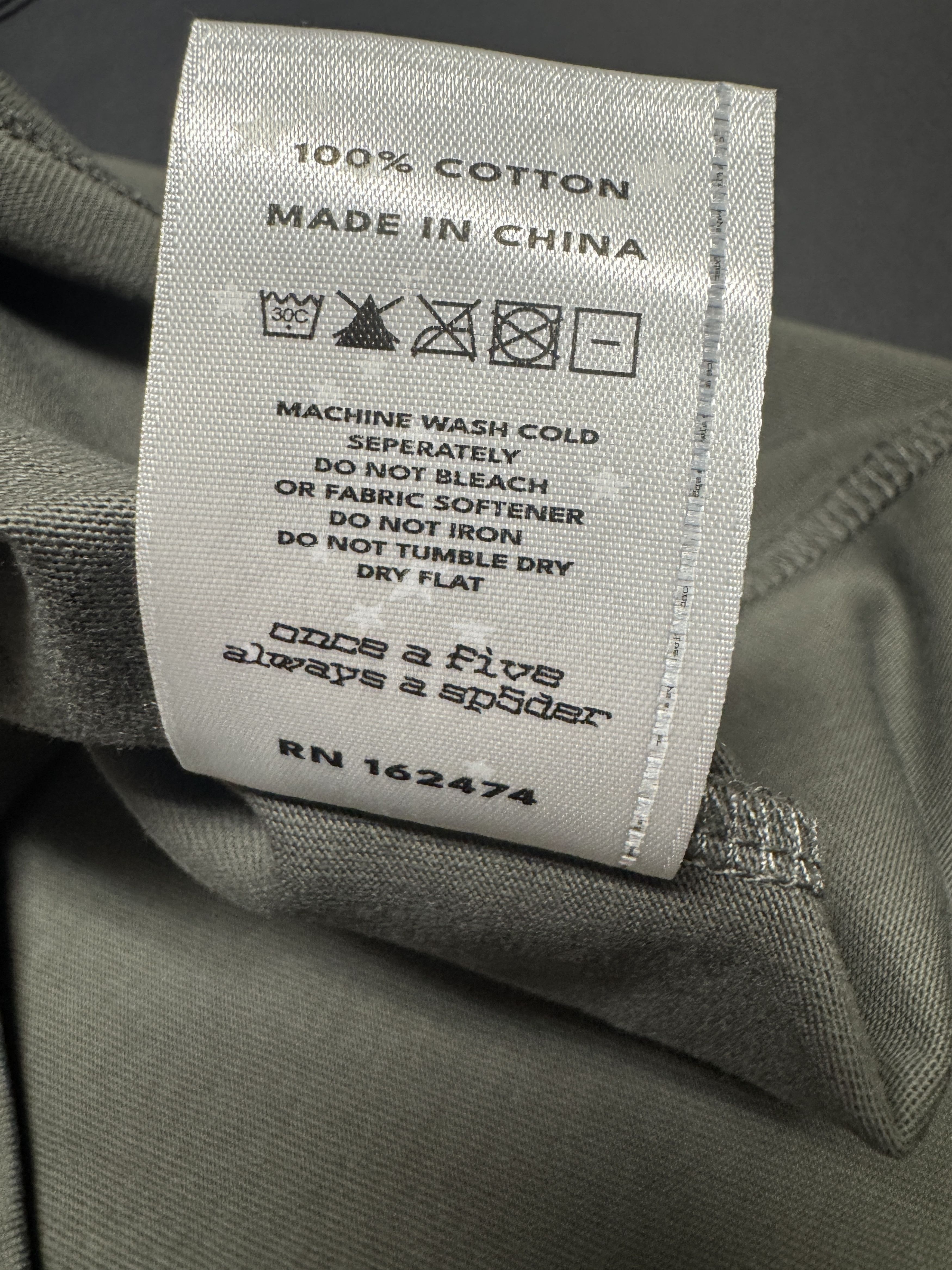 Sp5der Sp5der OG Web V2 Tee Slate Grey Size US XL / EU 56 / 4 - 5 Thumbnail