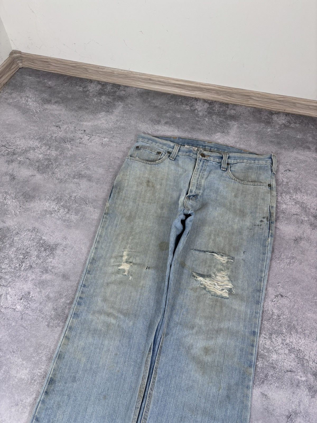 Carhartt Carhartt Men’s Denim Jeans Light Blue USA Distressed Size US 34 / EU 50 - 13 Thumbnail