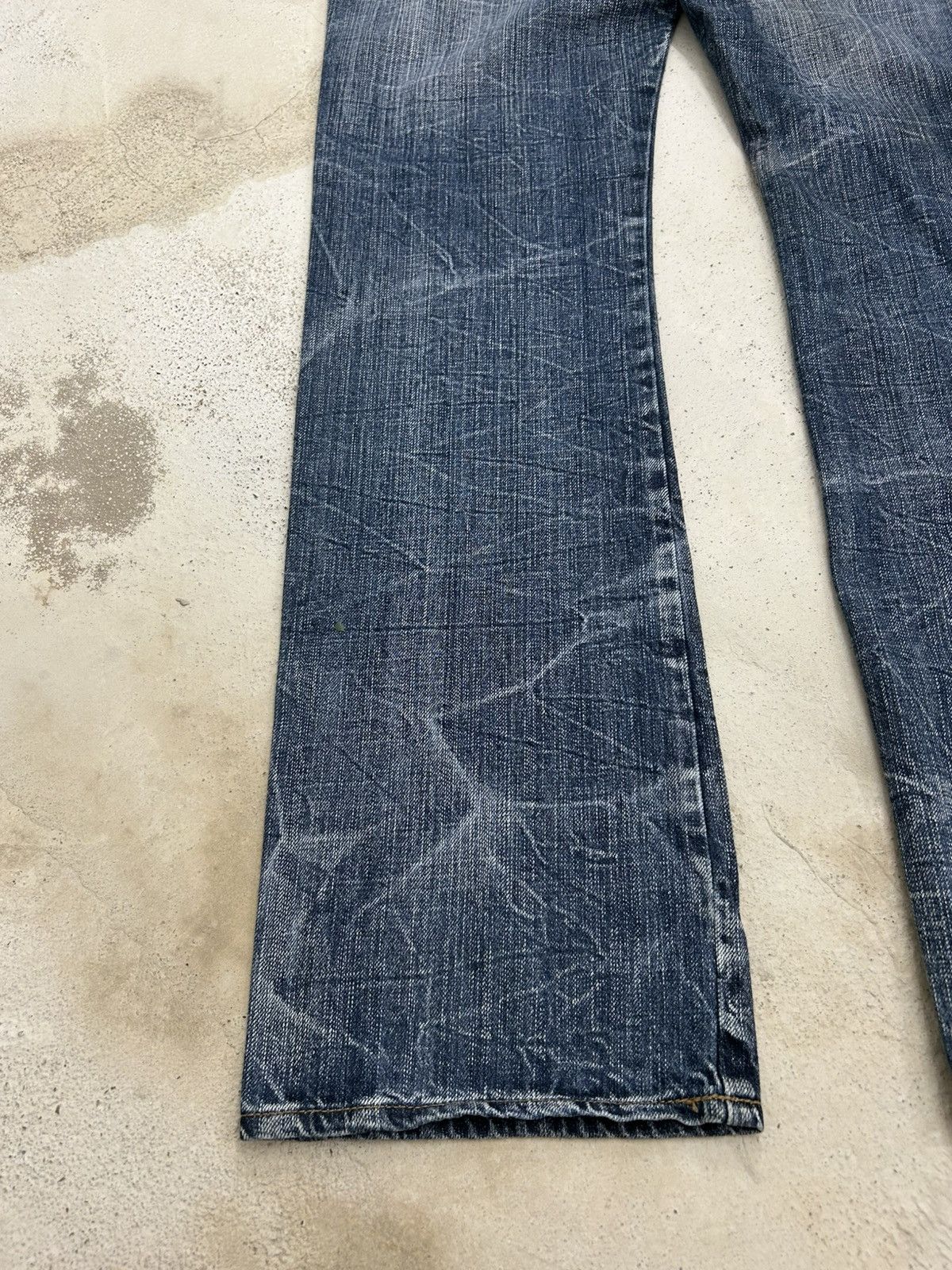 Japanese Brand Doublefocus Japan Jeans Distressed Washed Clawn Mark Quotes Size US 32 / EU 48 - 12 Thumbnail
