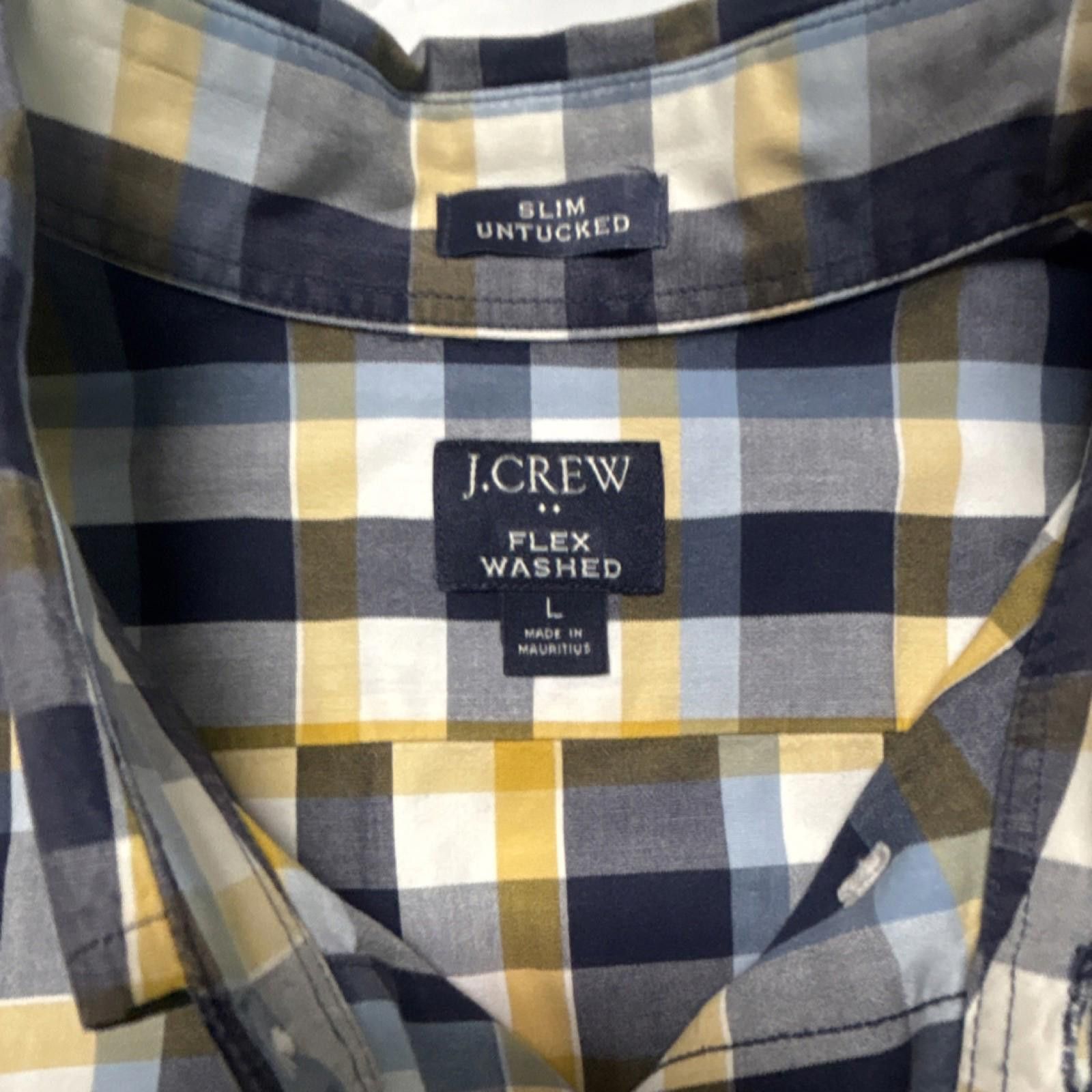 J.Crew J.CREW Flex Washed Slim Fit Plaid Button-Down Large Size US L / EU 52-54 / 3 - 4 Thumbnail