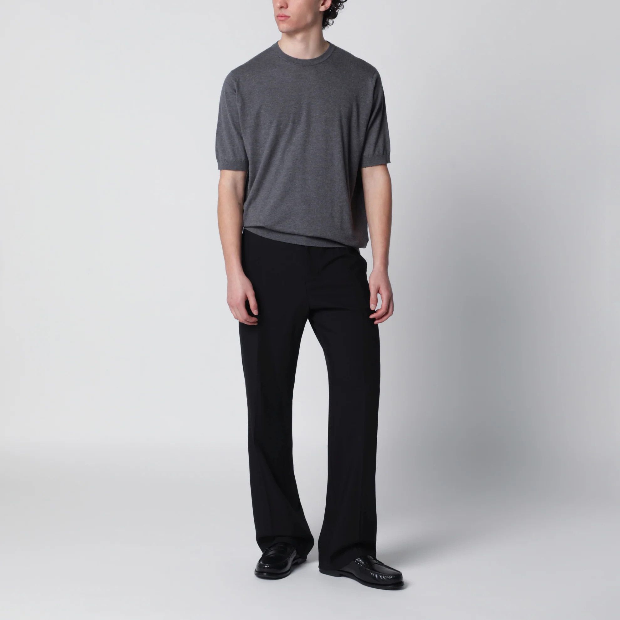 John Smedley o1d2blof0526 Cotton Sweater in Gray Size US S / EU 44-46 / 1 - 1 Thumbnail