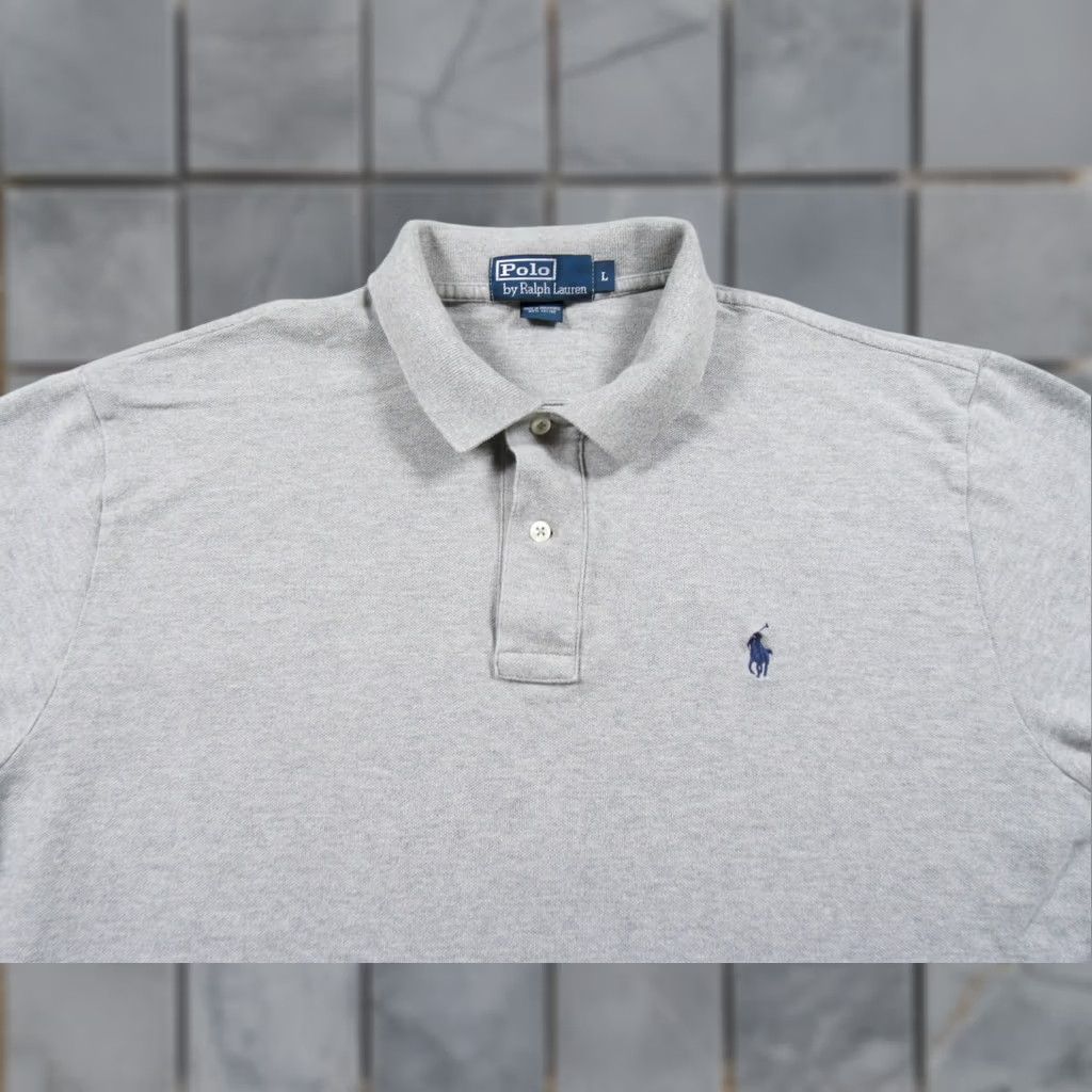 Polo Ralph Lauren Polo Ralph Lauren Shirt Mens Large Gray Short Sleeve Preppy Collared Pony Logo Size US L / EU 52-54 / 3 - 1 Thumbnail