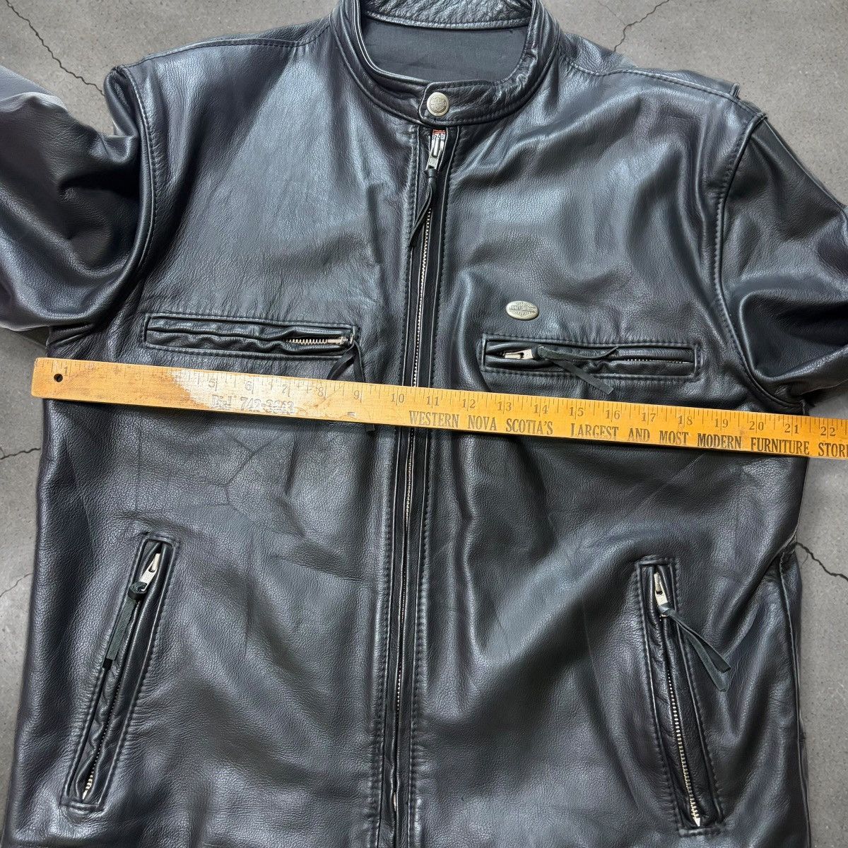 Harley Davidson VTG Harley Davidson USA Made Leather Jacket Cafe Racer Large Size US L / EU 52-54 / 3 - 5 Thumbnail