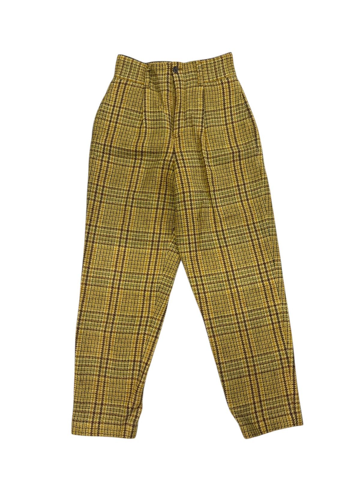 Issey Miyake 1980s I.S ISSEY MIYAKE WOOL TWEED BAGGY PANTS Size 27" / US 4 / IT 40 - 1 Thumbnail