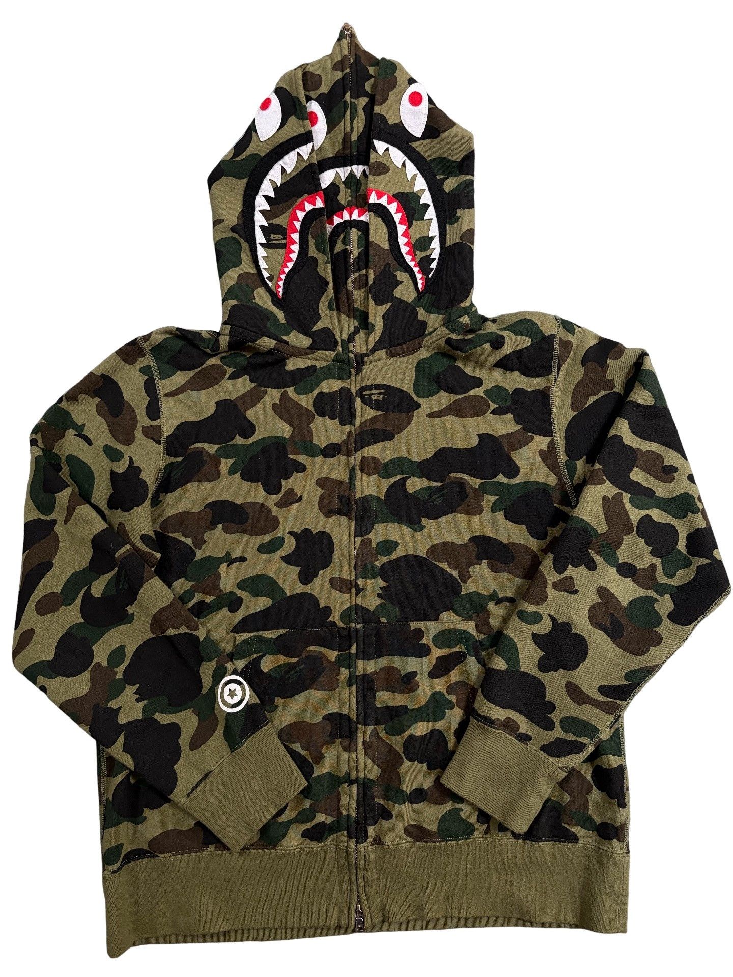 Bape A Bathing Ape Camo Shark Full Zip Hoodie Size XL Size US XL / EU 56 / 4 - 1 Thumbnail