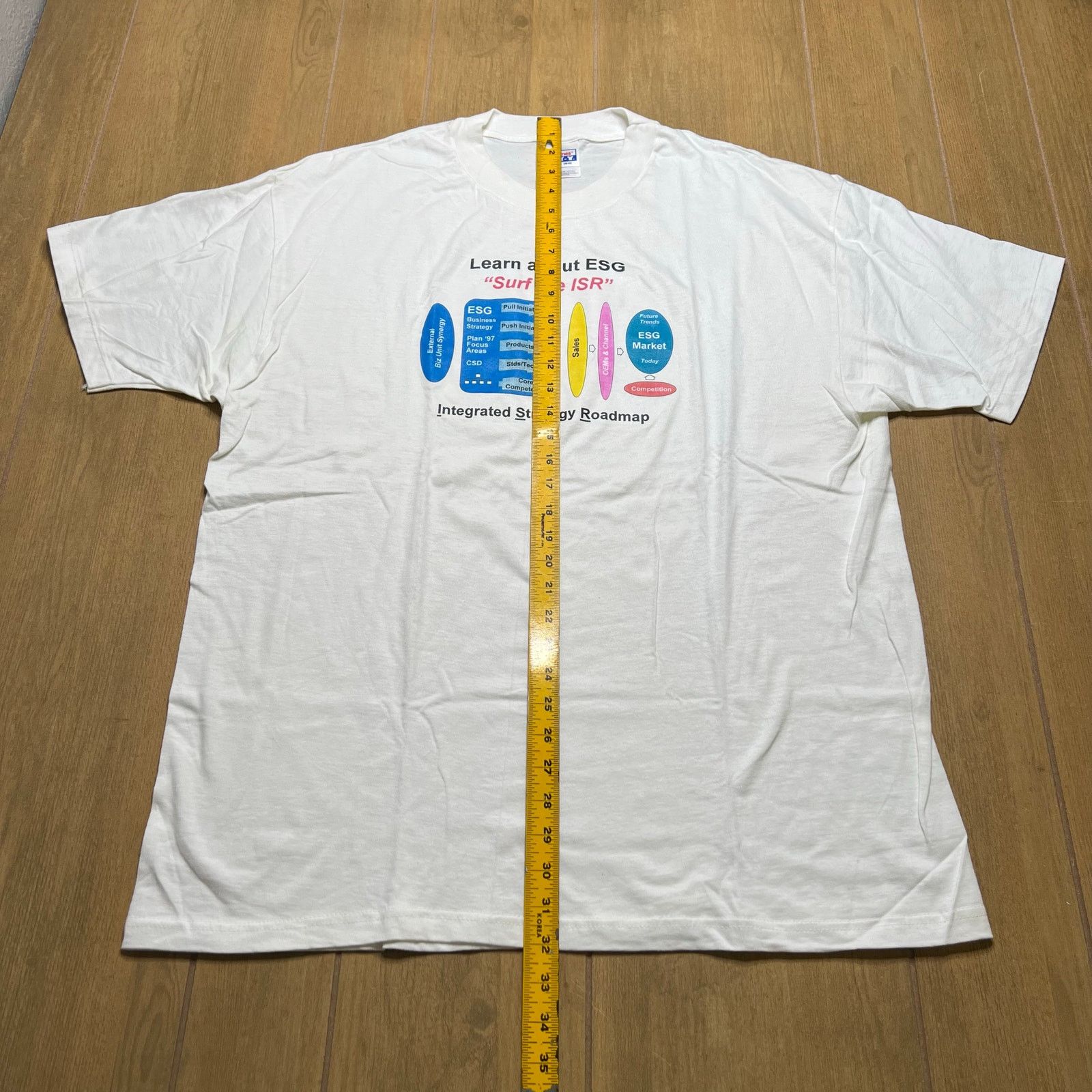 Hanes Vintage Hanes Beefy-T ESG Surf The ISR T Shirt Mens XL 90s Size US XL / EU 56 / 4 - 6 Thumbnail