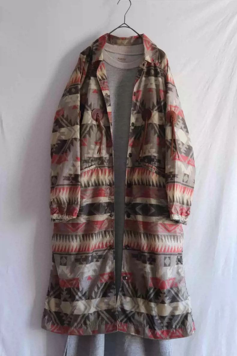 image of Kapital Hirata And Honghovana Printed Functional Windcoat, Men's (Size XS)