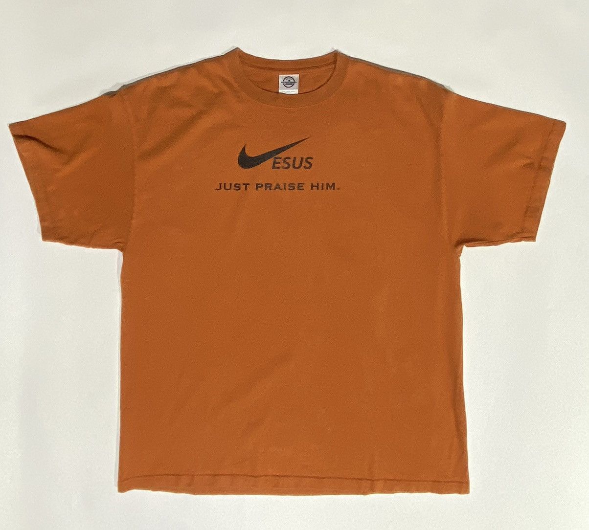 Vintage Jesus - Just Praise Him - Nike parody - (sz XL) Size US XL / EU 56 / 4 - 3 Thumbnail