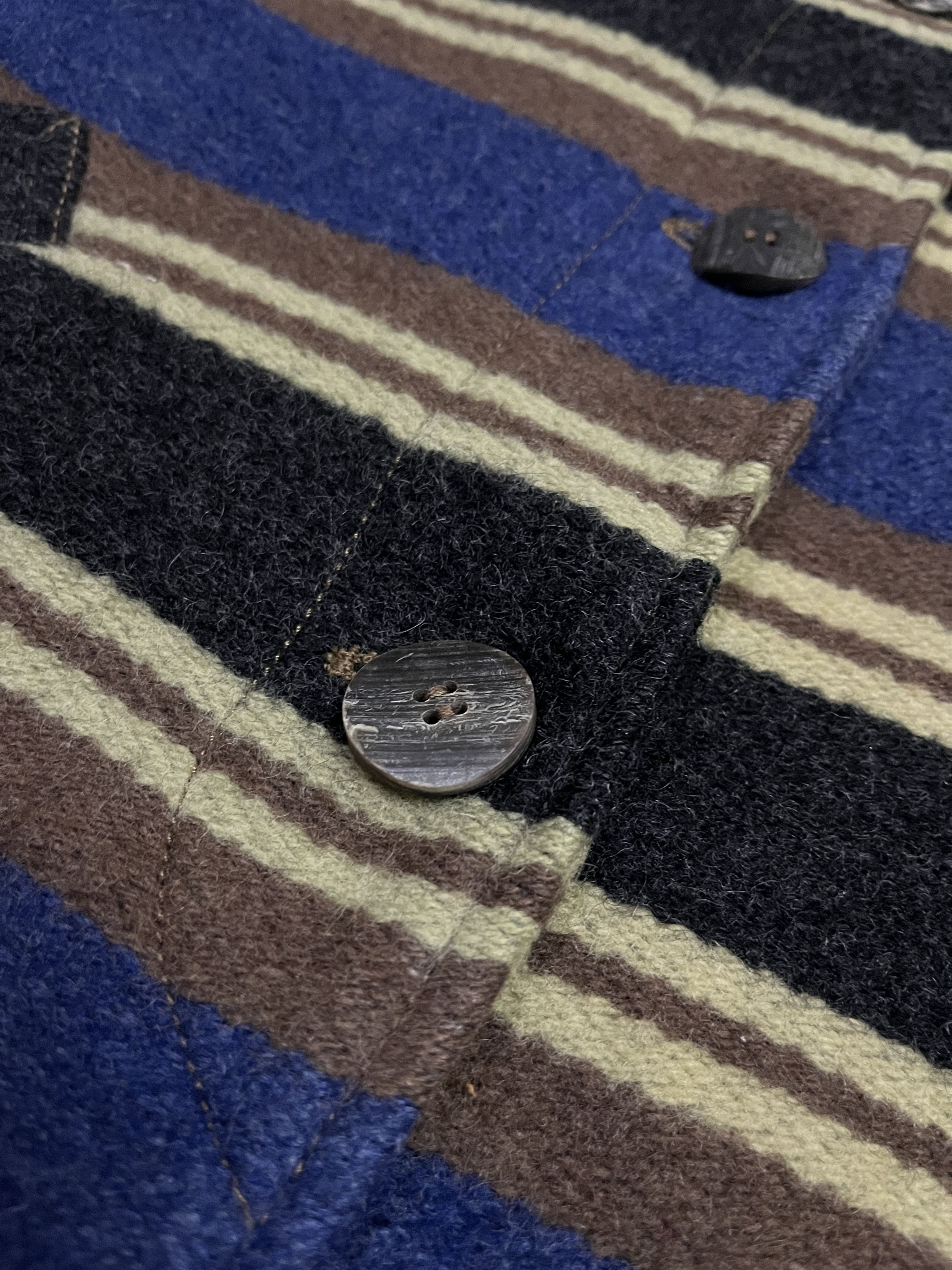 Krizia Uomo Krizia Jeans Made in Italy Wool Jacket Leather Collar Size US L / EU 52-54 / 3 - 7 Thumbnail