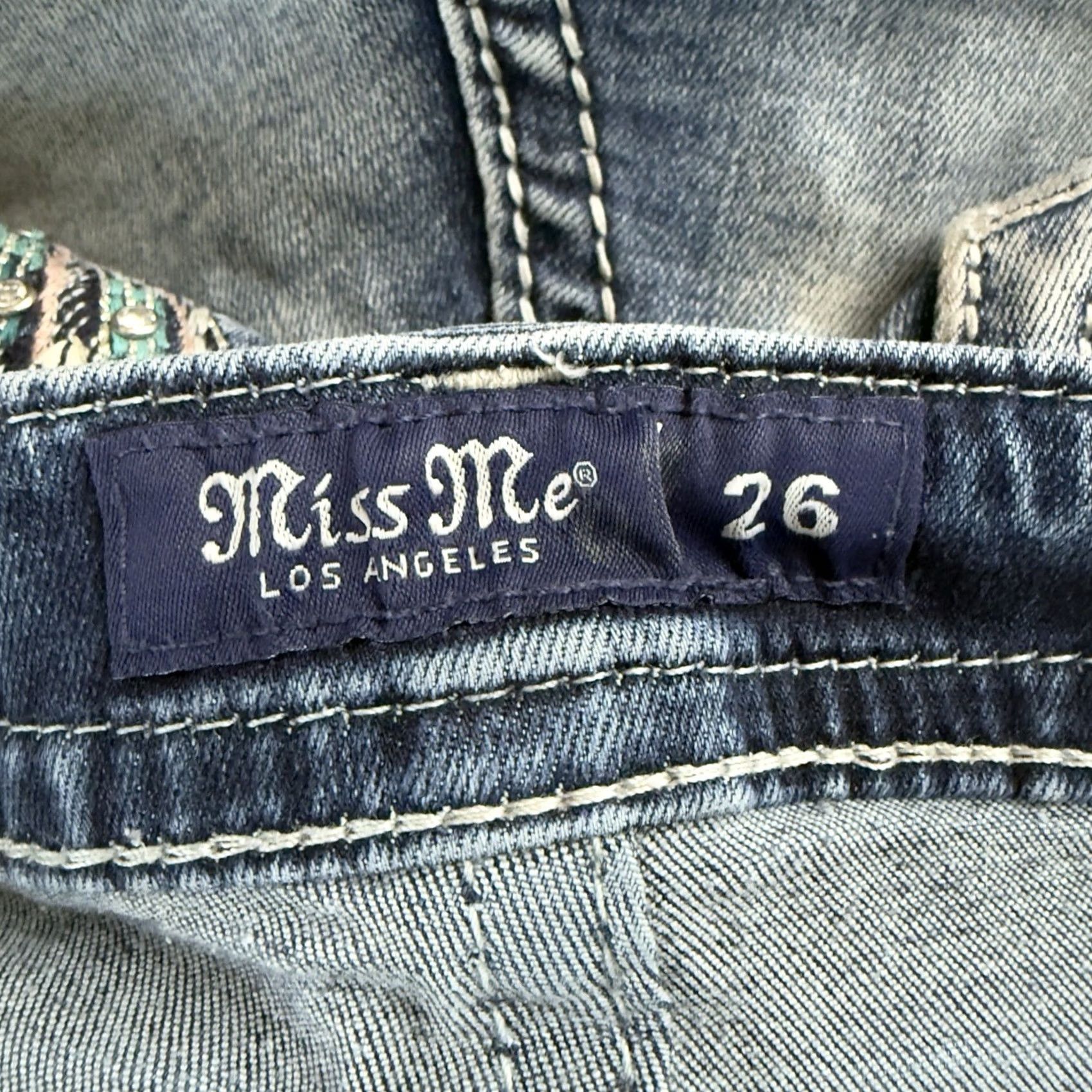 Miss Me Miss Me Chloe Boot Jeans Womens 26 Bootcut Blue Cotton Blend 34Inseam Size 26 Regular Mens Girls? Size 26" / US 2 / IT 38 - 4 Thumbnail