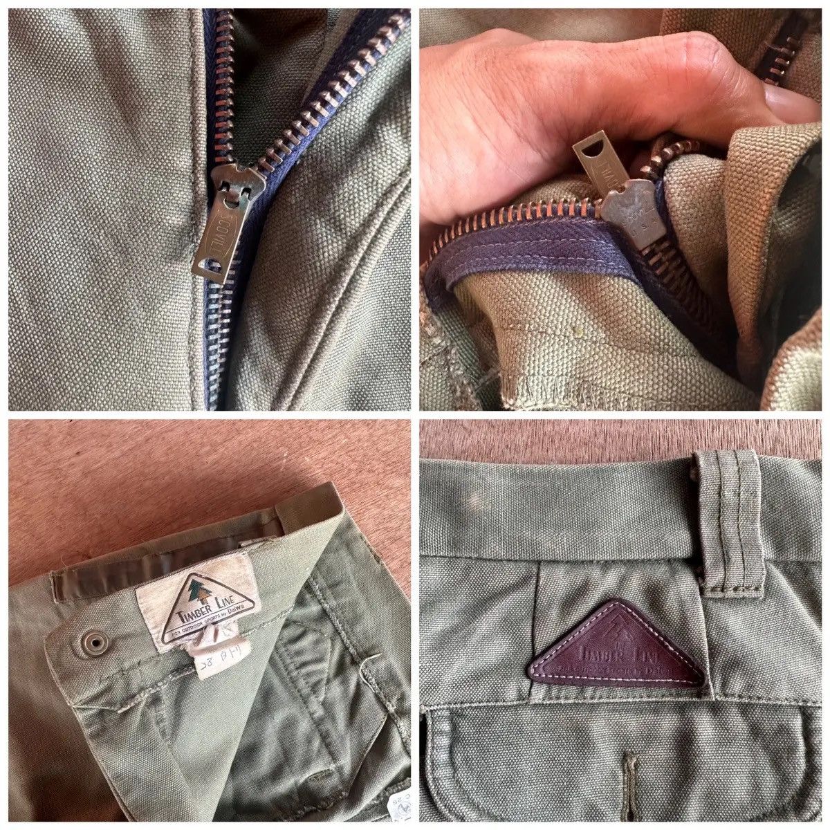 DAIWA STEALS💥90’s Vintage TIMBERLINE DoubleKnee Rusty Dirty Pants Size US 29 - 23 Thumbnail