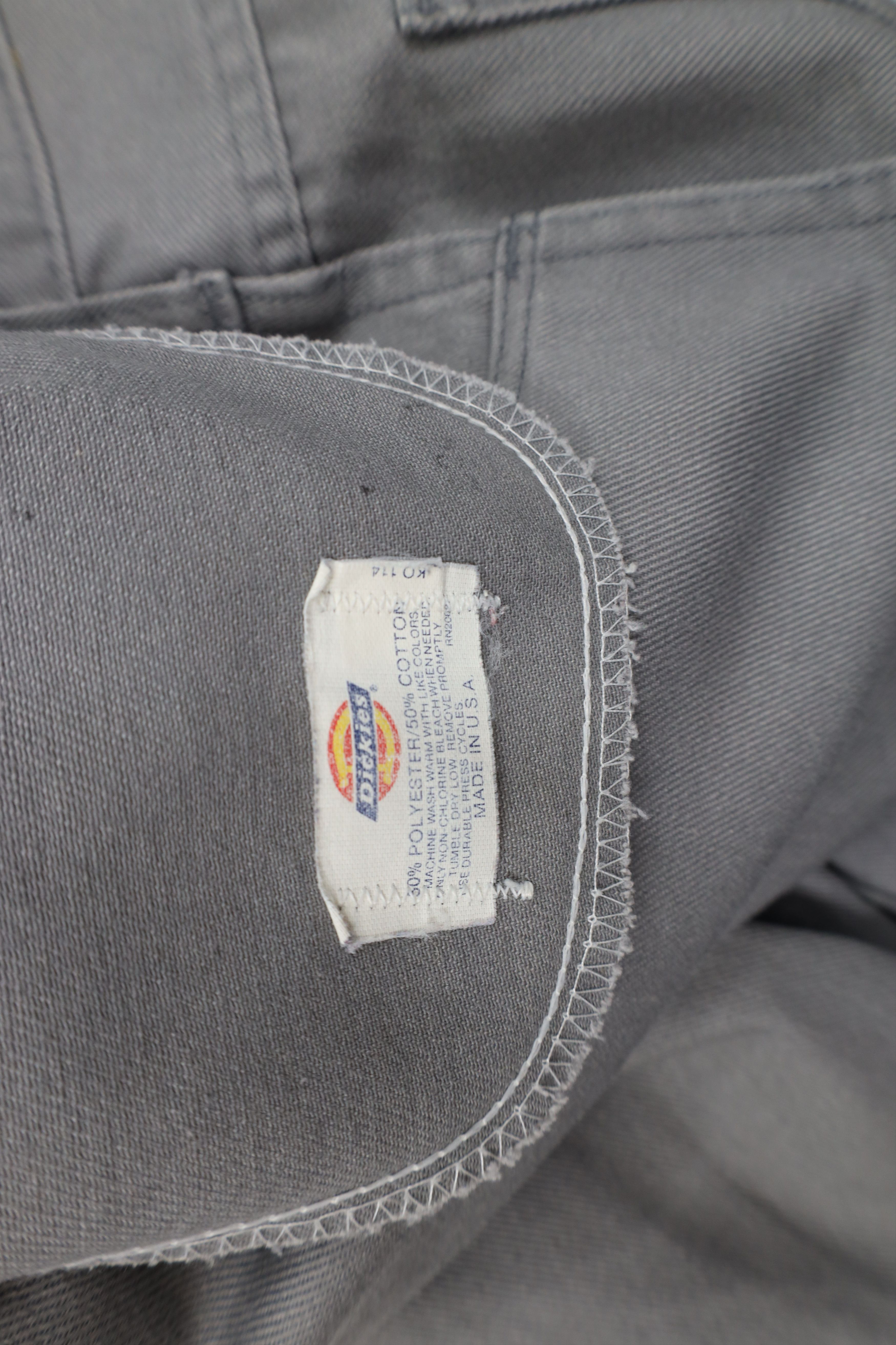 Dickies × Vintage Vintage 70s Dickies Flared Wide Leg Denim Jeans Gray USA Size US 34 / EU 50 - 7 Thumbnail