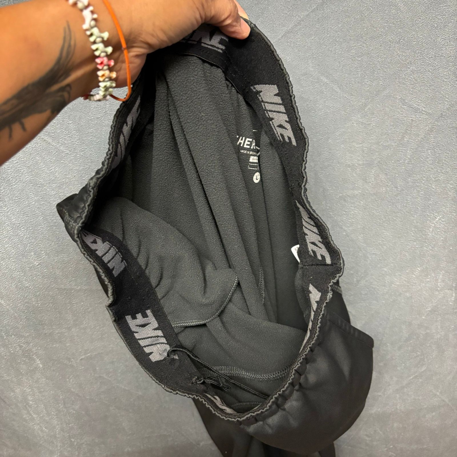Nike Nike Sweatpants Mens Large Fleece Lined Thermafit Drawstring Size US 32 / EU 48 - 5 Thumbnail