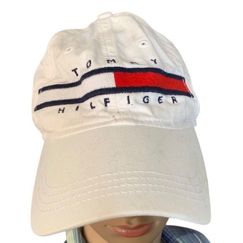 Tommy Hilfiger Tommy Hilfiger Classic Cotton Cap White Strap Back Adj Logo Size ONE SIZE - 8 Thumbnail